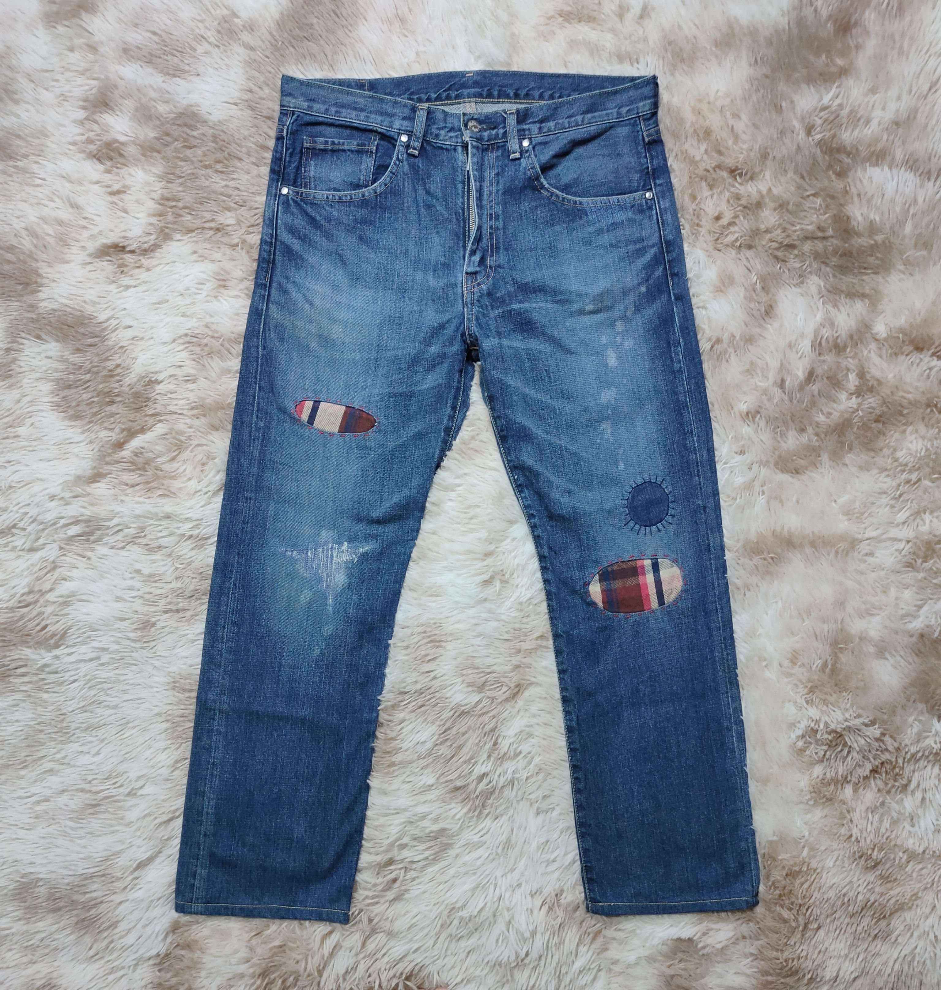 Bape × Nigo Bape Sta. OG Patchwork denim Size US 34 / EU 50 - 2 Thumbnail