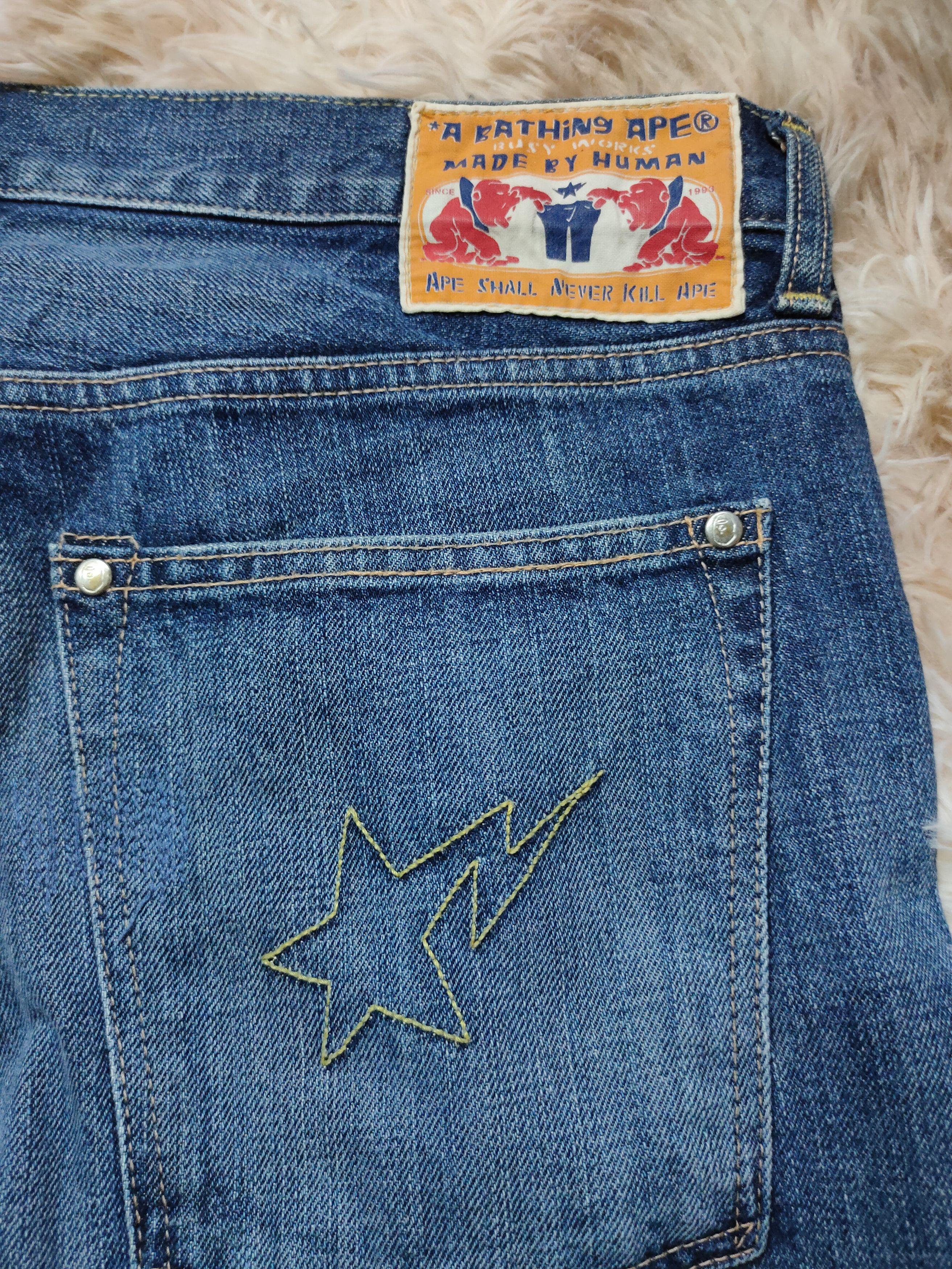 Bape × Nigo Bape Sta. OG Patchwork denim Size US 34 / EU 50 - 10 Thumbnail