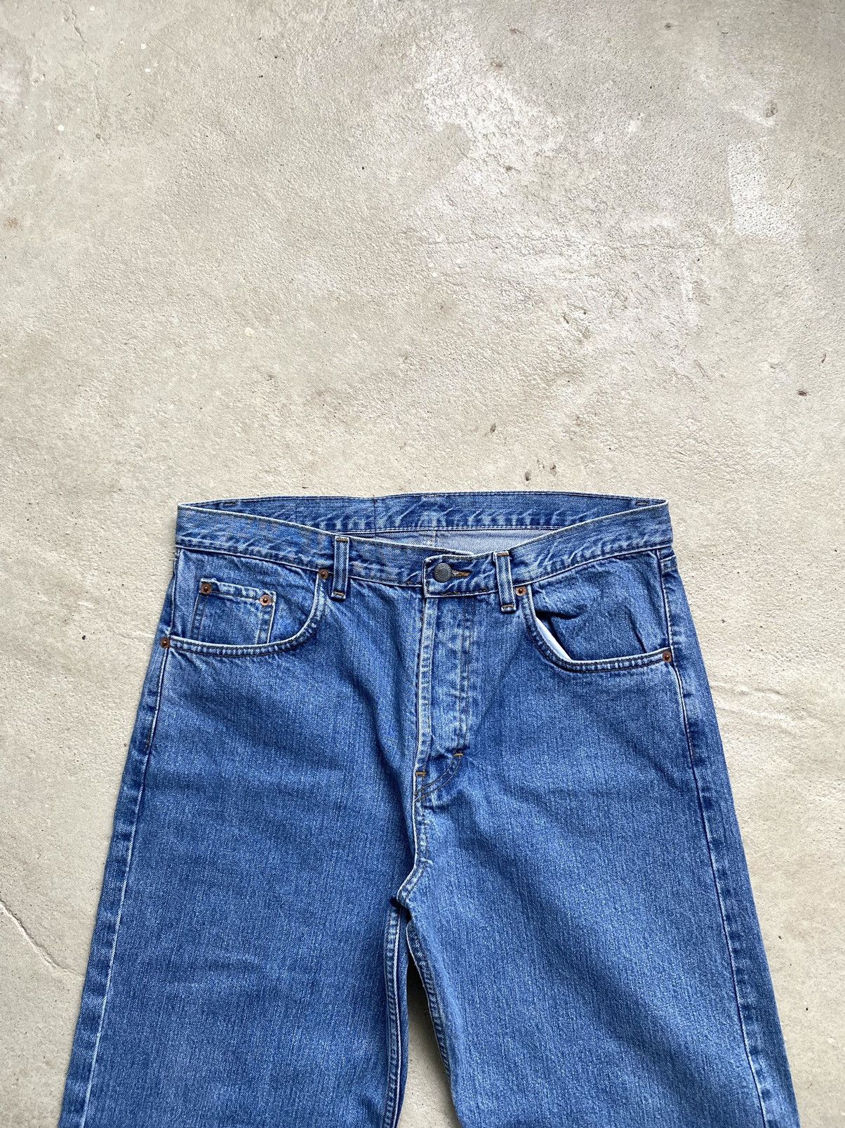 Levi's Vintage 90s Levi's 501 Washed Blue Denim Jeans Size US 34 / EU 50 - 4 Thumbnail