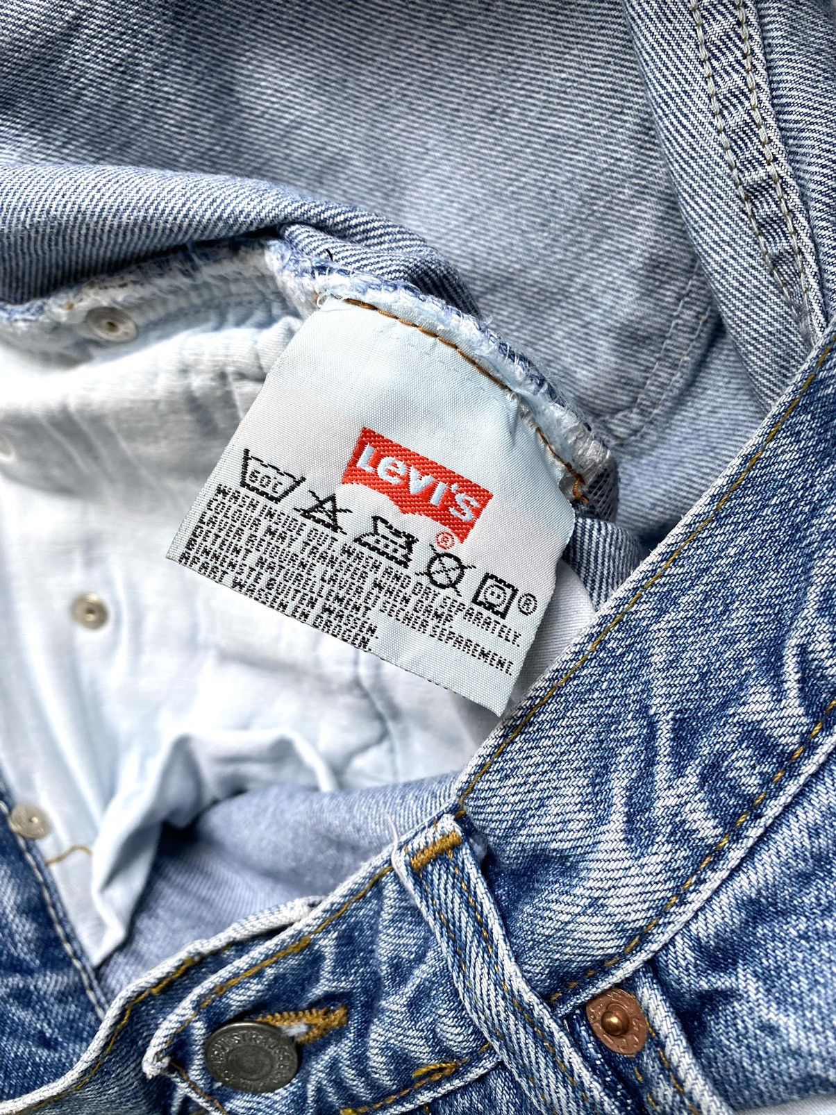 Levi's Vintage 90s Levi's 501 Washed Blue Denim Jeans Size US 34 / EU 50 - 10 Thumbnail