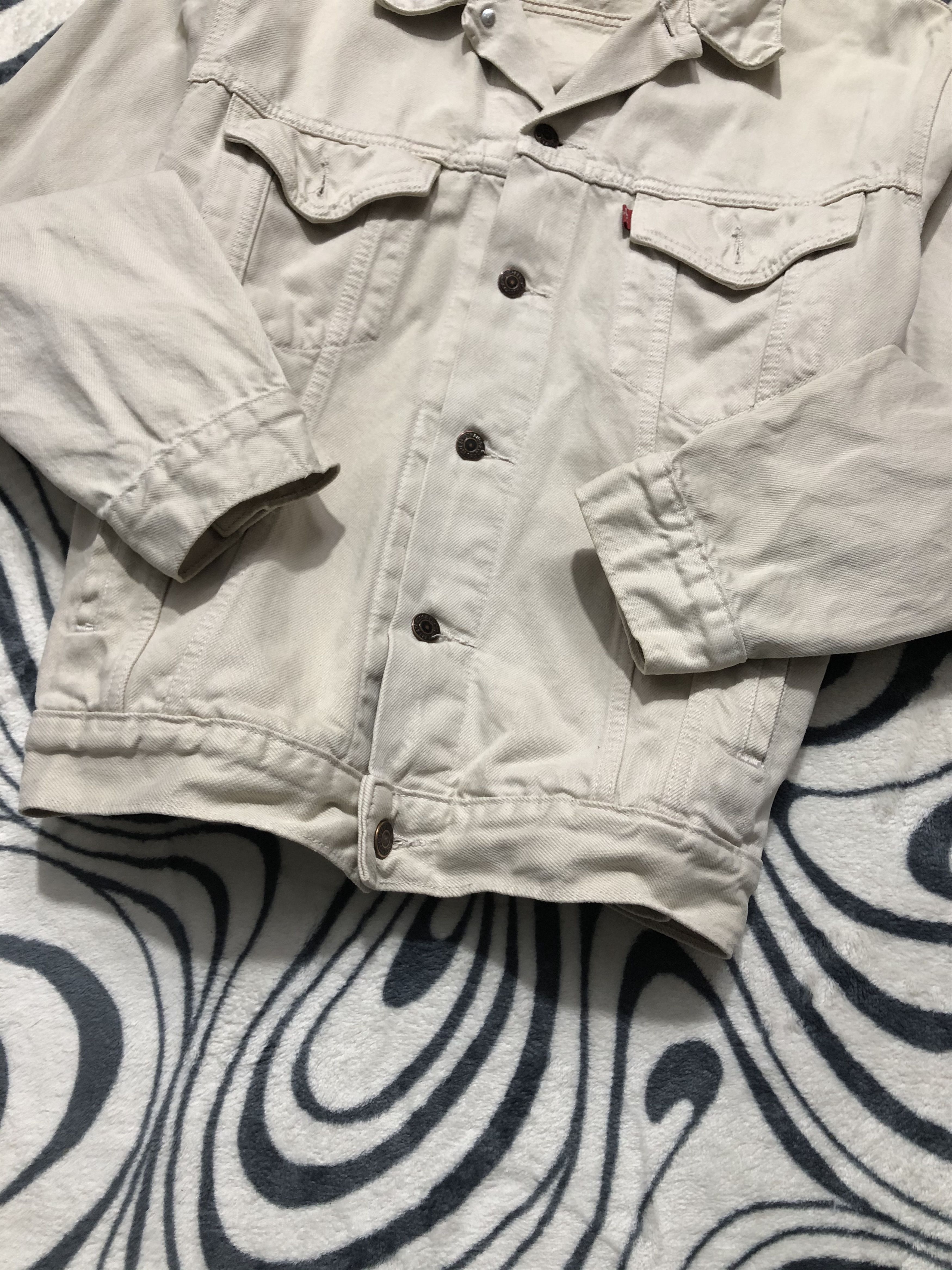 Levi's Levis Vintage Mens Beige Denim Jacket Size US XL / EU 56 / 4 - 3 Thumbnail