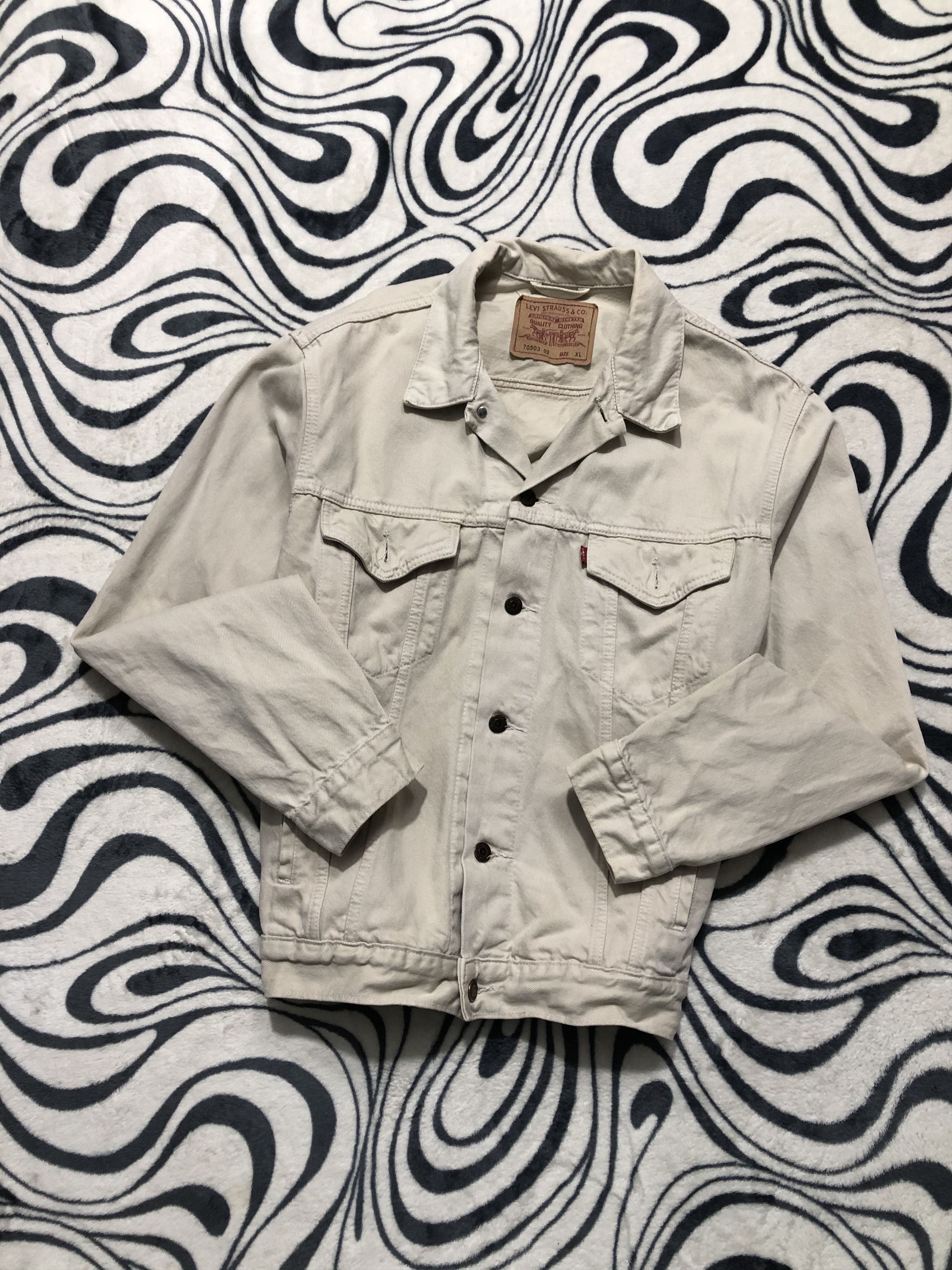 Levi's Levis Vintage Mens Beige Denim Jacket Size US XL / EU 56 / 4 - 1 Thumbnail