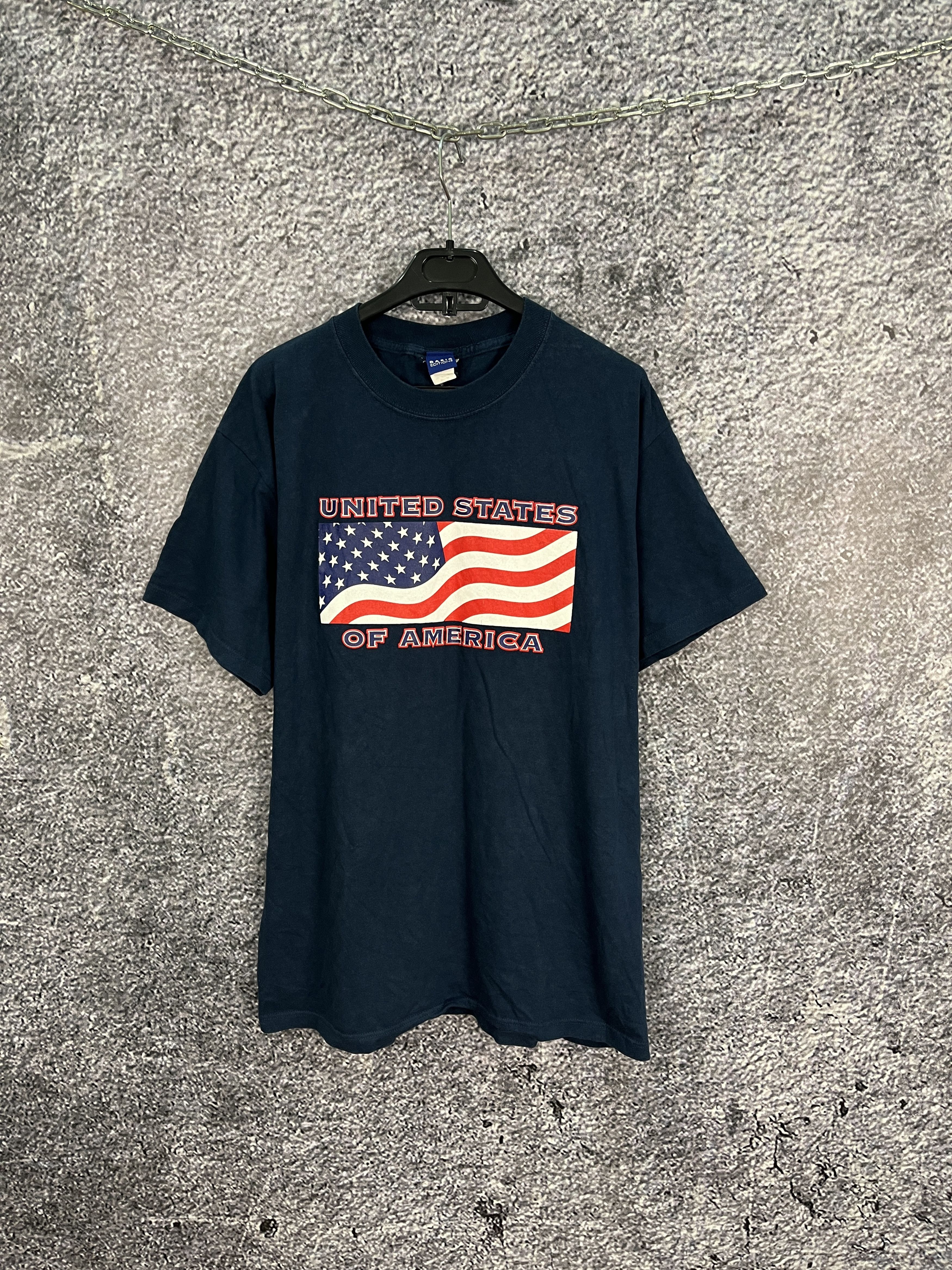 Vintage United States Of America USA Flag Logo Vintage Y2K Size L Size US L / EU 52-54 / 3 - 1 Thumbnail