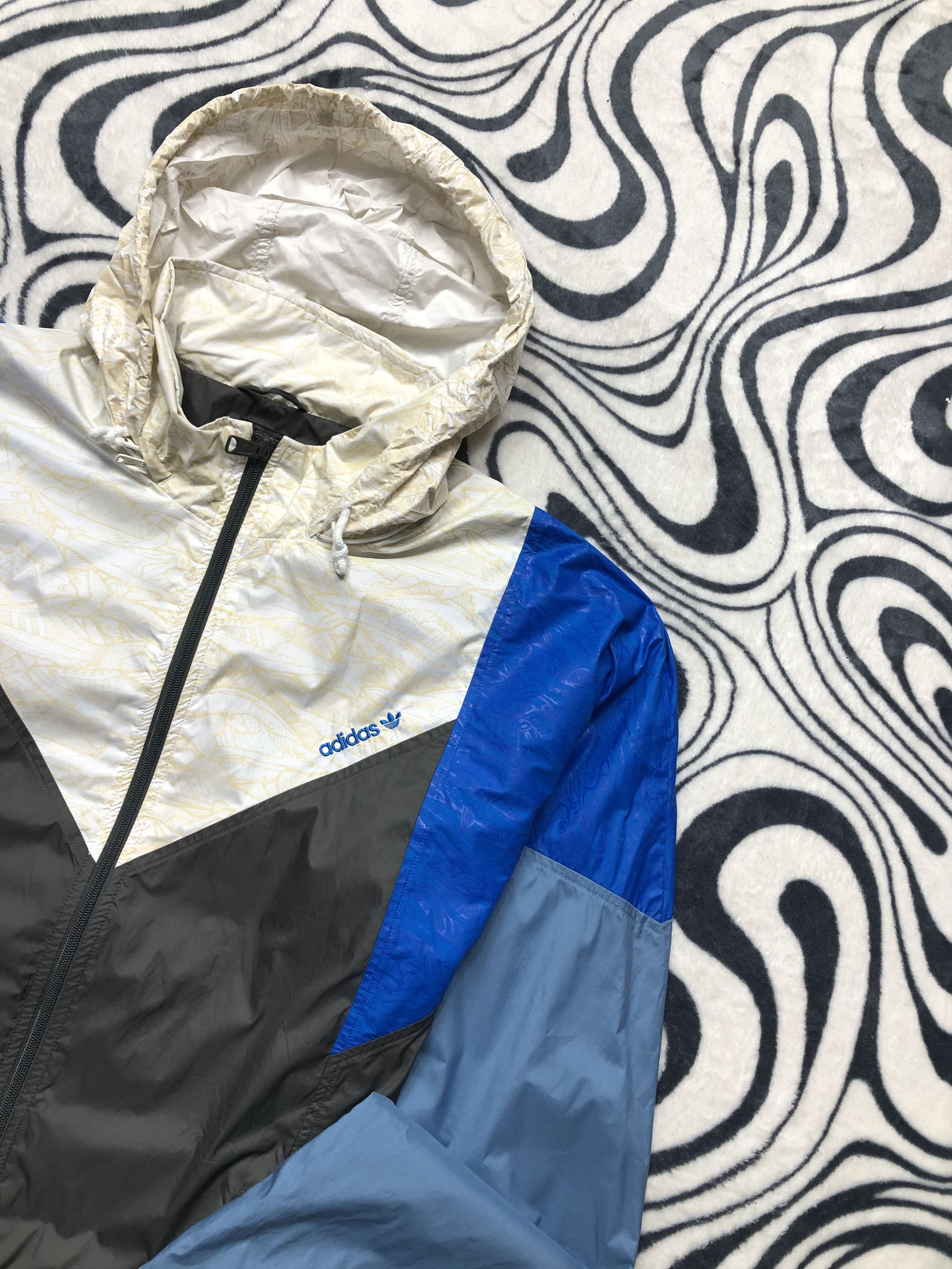 Adidas × Vintage Adidas Vintage Mens Nylon Jacket Y2K Size US XL / EU 56 / 4 - 2 Thumbnail