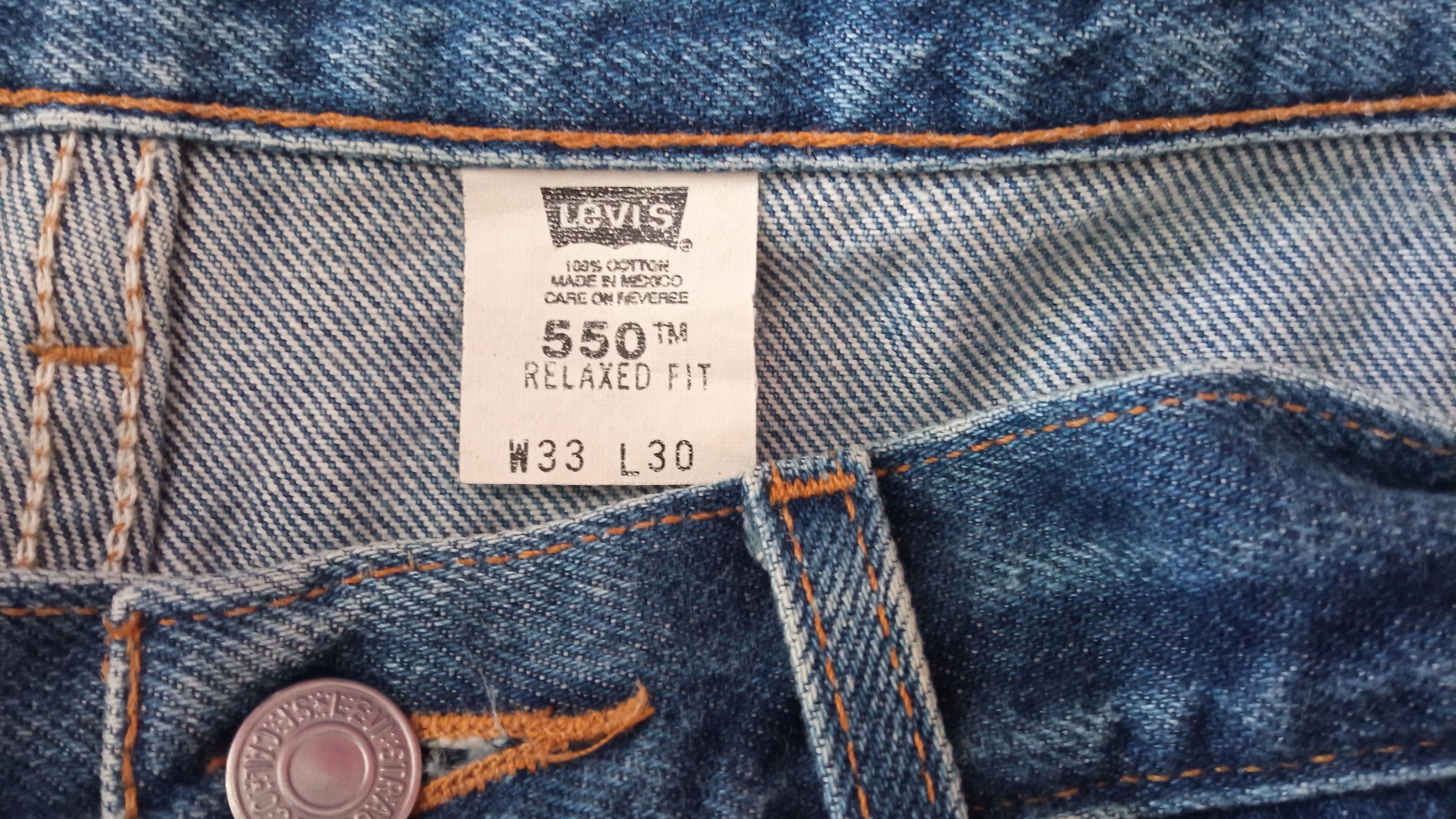 Levi's × Levi's Vintage Clothing × Vintage 🔥🔥Vintage 90's Levi's 550 Relaxed Fit Denim Size US 32 / EU 48 - 21 Thumbnail