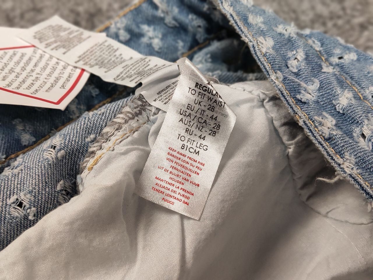 Japanese Brand Vintage Hype Japan Washed Denim Distressed Skater Jeans Size US 29 - 20 Thumbnail