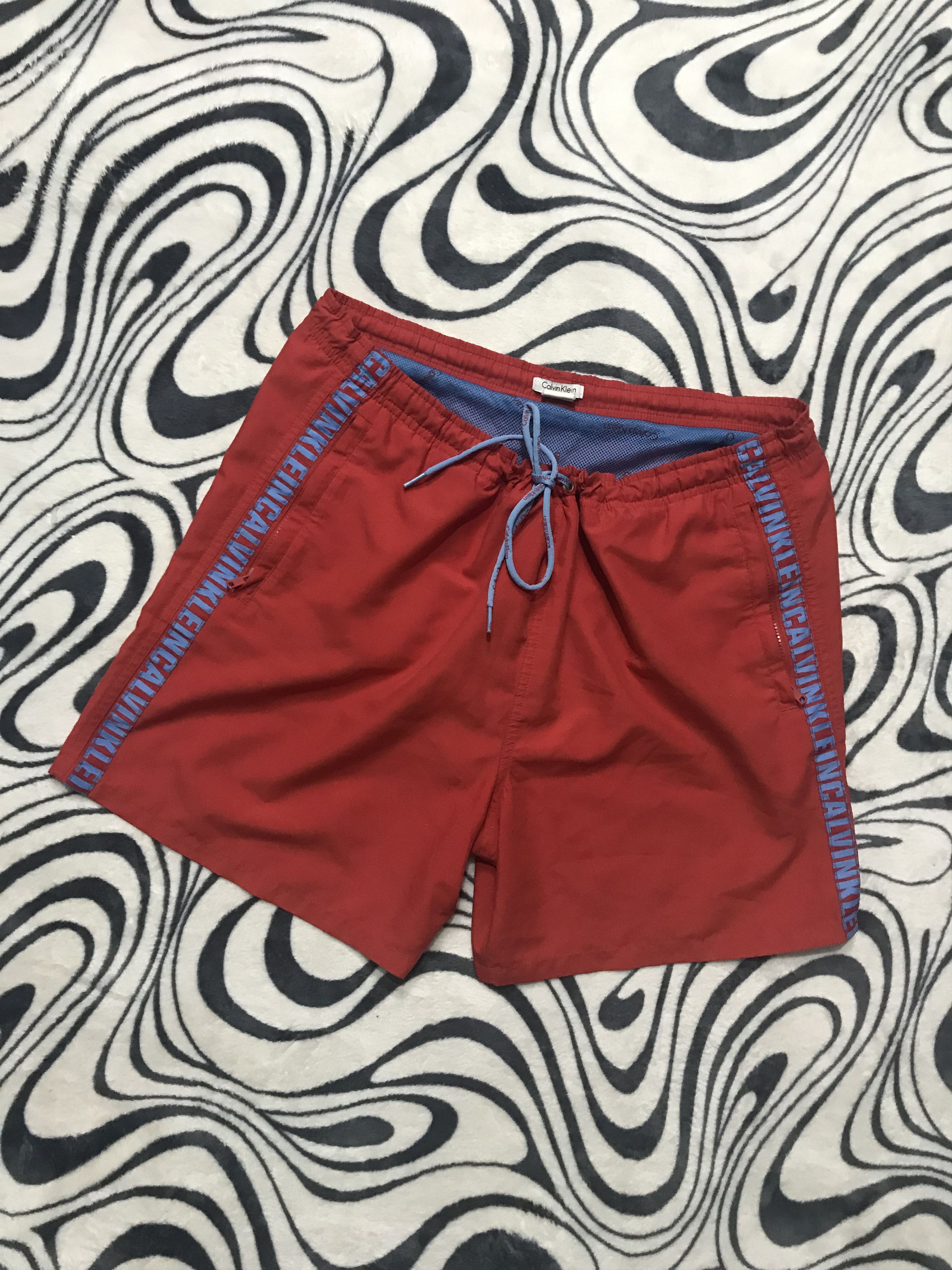 Calvin Klein × Vintage Calvin Klein Mens Nylon Swim Shorts Size US 34 / EU 50 - 2 Thumbnail