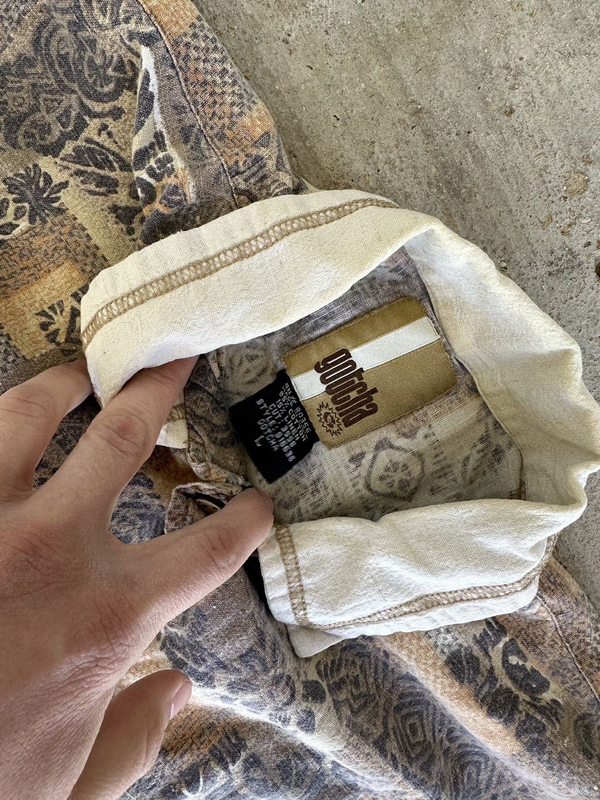 Gotcha × Vintage Vintage Gotcha y2k Button Up Pattern shirt Size US L / EU 52-54 / 3 - 2 Thumbnail