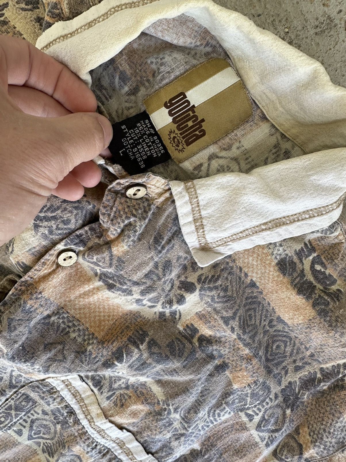 Gotcha × Vintage Vintage Gotcha y2k Button Up Pattern shirt Size US L / EU 52-54 / 3 - 3 Thumbnail