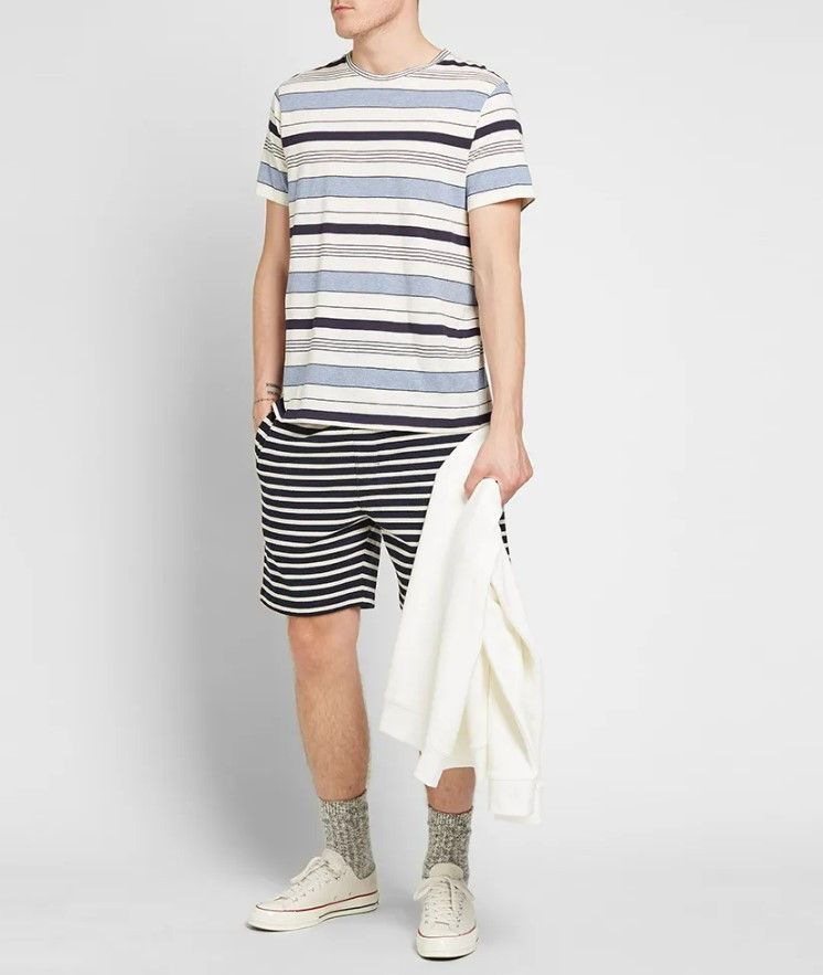 Norse Projects Norse Projects Ro Shorts Compact Striped Blue Shorts Size US 34 / EU 50 - 3 Thumbnail