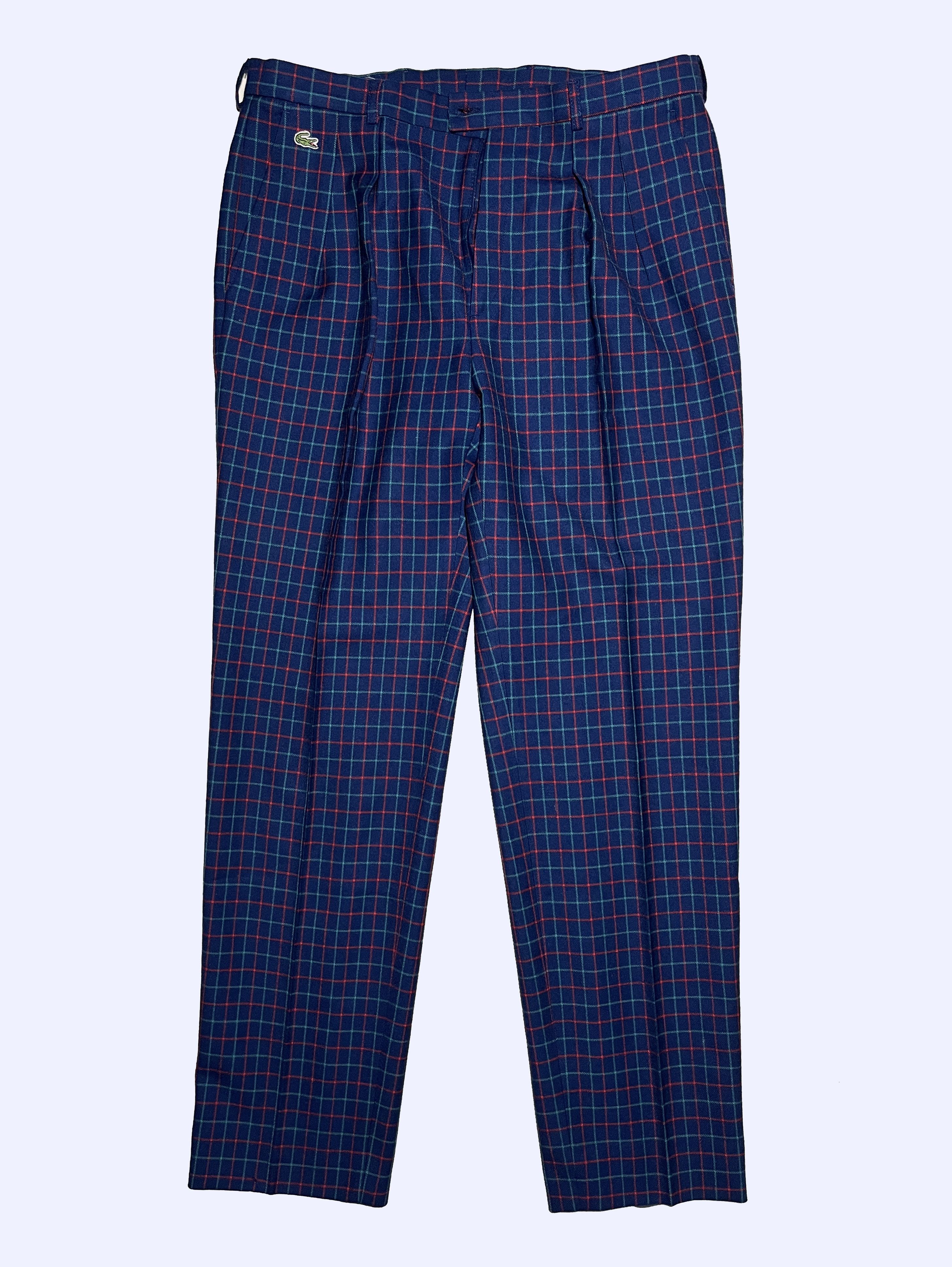 Lacoste LACOSTE Vintage Wool Plaid Checkered Golf Pants Size US 30 / EU 46 - 9 Thumbnail