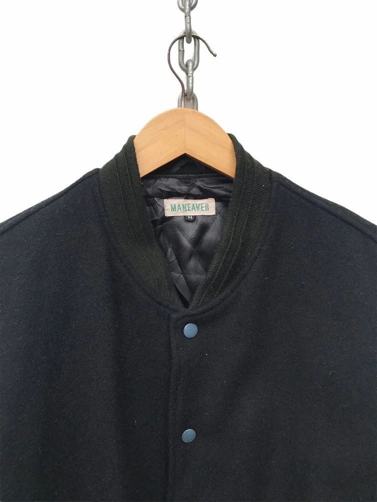 Vintage Maneaver Plain Varsity Jacket Streetwear Fashion Jacket Size US M / EU 48-50 / 2 - 2 Thumbnail