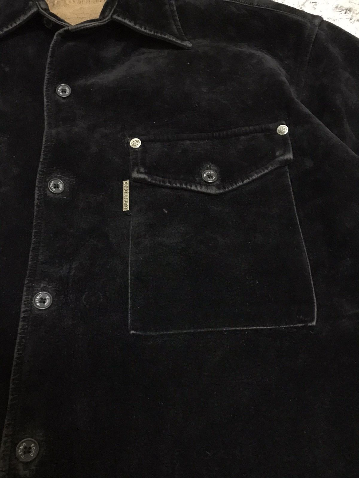 Ecko Unltd. × Vintage ⚡️Vintage Ecko UNLTD Velvet Button Shirt Jacket Size US M / EU 48-50 / 2 - 4 Thumbnail