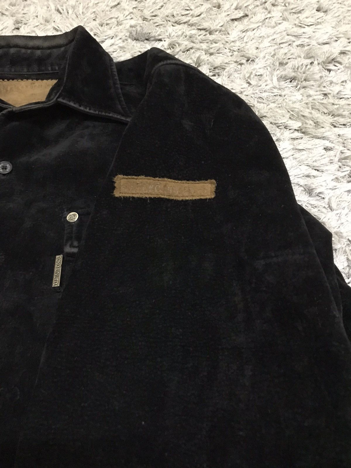 Ecko Unltd. × Vintage ⚡️Vintage Ecko UNLTD Velvet Button Shirt Jacket Size US M / EU 48-50 / 2 - 5 Thumbnail