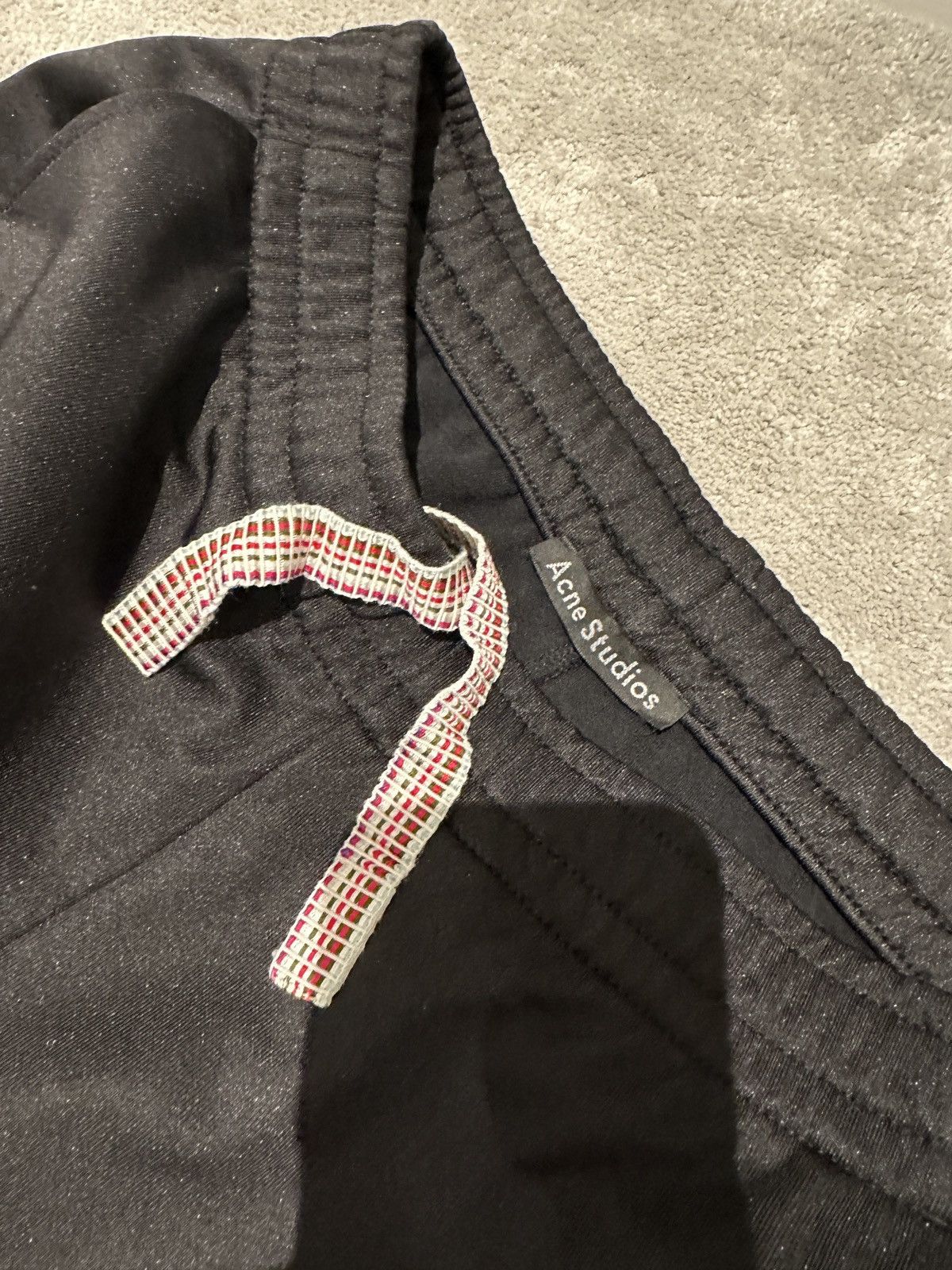 Acne Studios Acne Studios Black Drawstring Sweatpants - Small Size US 30 / EU 46 - 3 Thumbnail