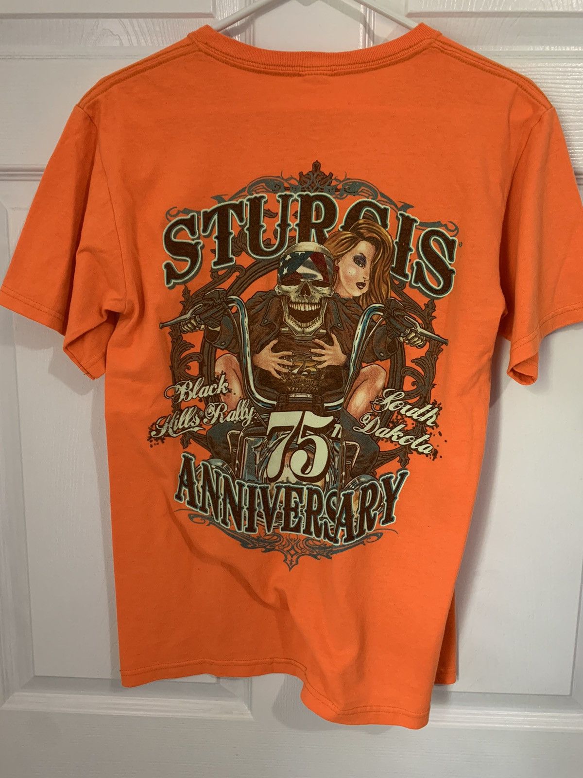 Vintage Sturgis South Dakota Biker 75Th Anniversary T Shirt