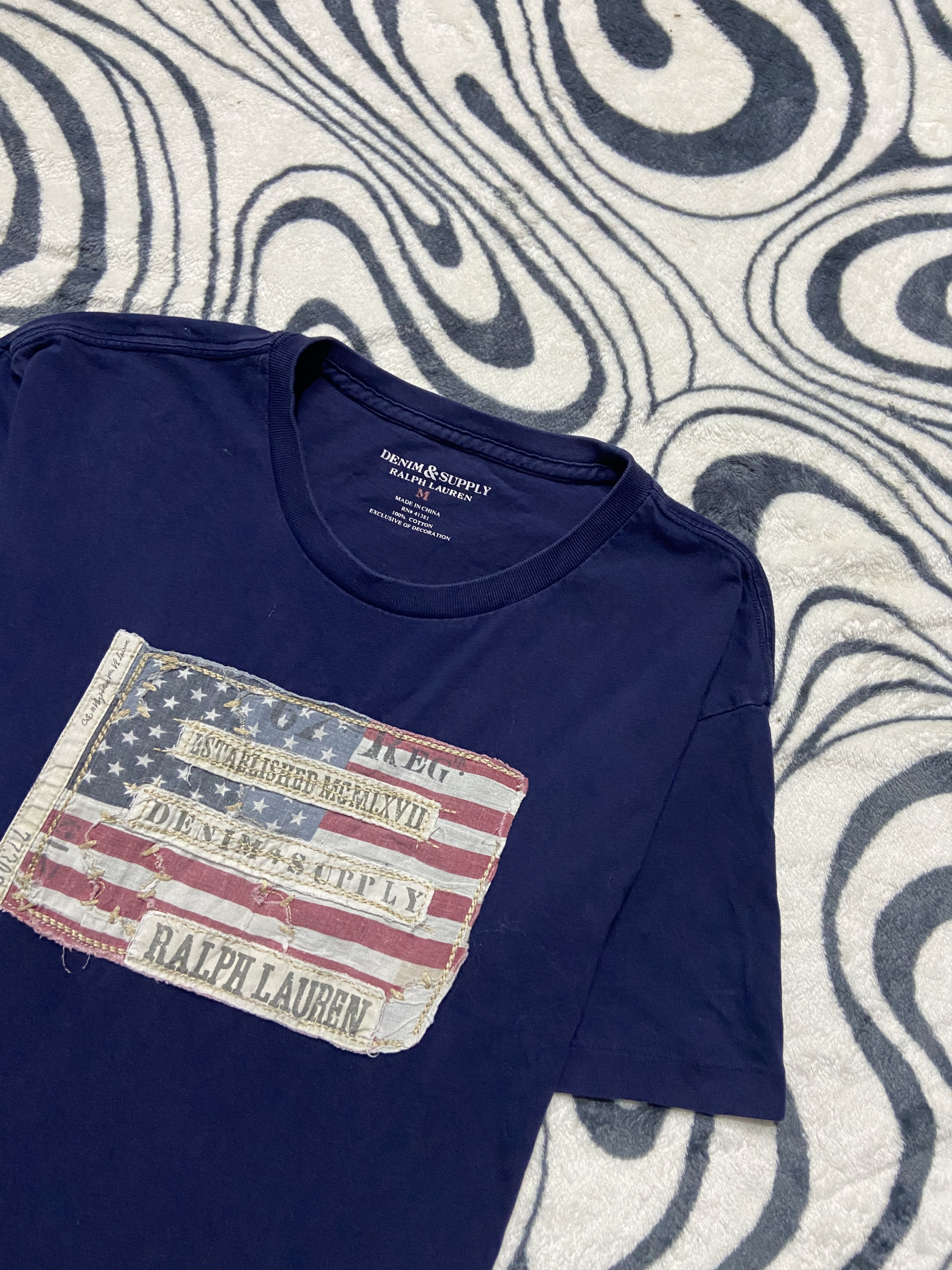 Denim & Supply Ralph Lauren Denim And Supply Ralph Lauren Mens T-Shirt Tee USA Flag Size US M / EU 48-50 / 2 - 2 Thumbnail