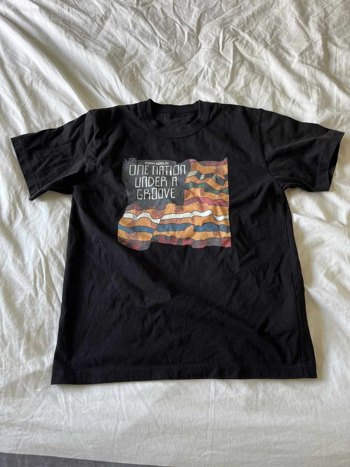 image of Sacai Funkadelic T Shirt in Black, Men's (Size Medium)