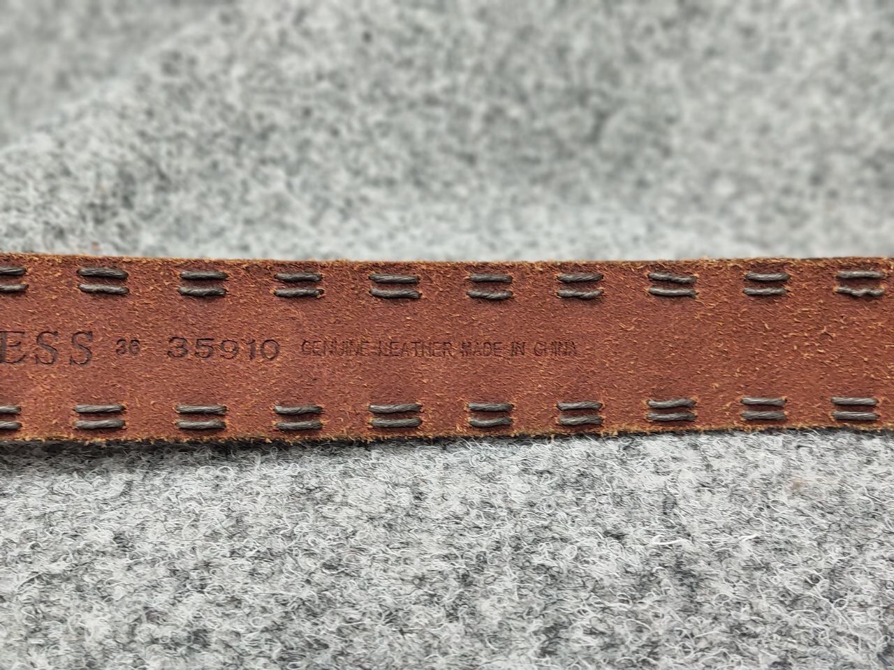 Vintage Vintage 90s Guess Style Japan Leather Dark Belt Avant Garde Size ONE SIZE - 10 Thumbnail
