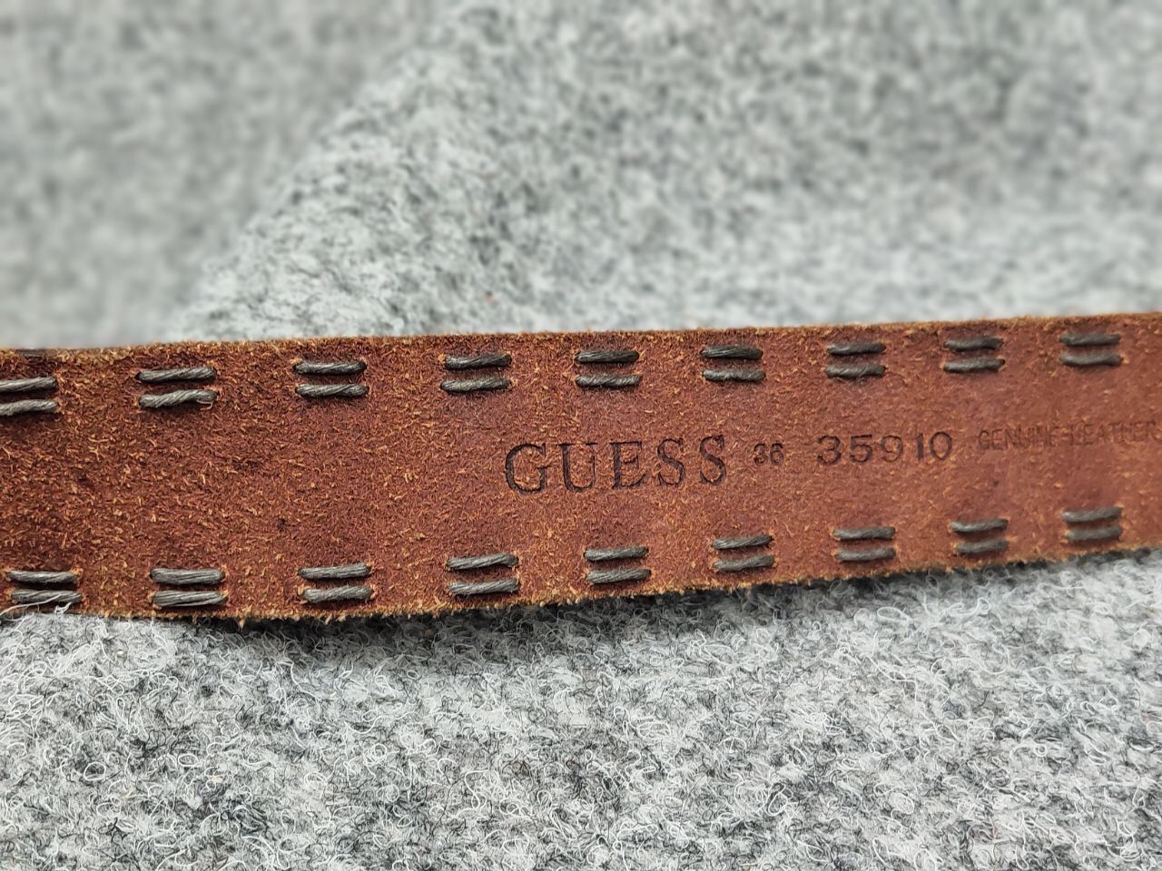 Vintage Vintage 90s Guess Style Japan Leather Dark Belt Avant Garde Size ONE SIZE - 9 Thumbnail