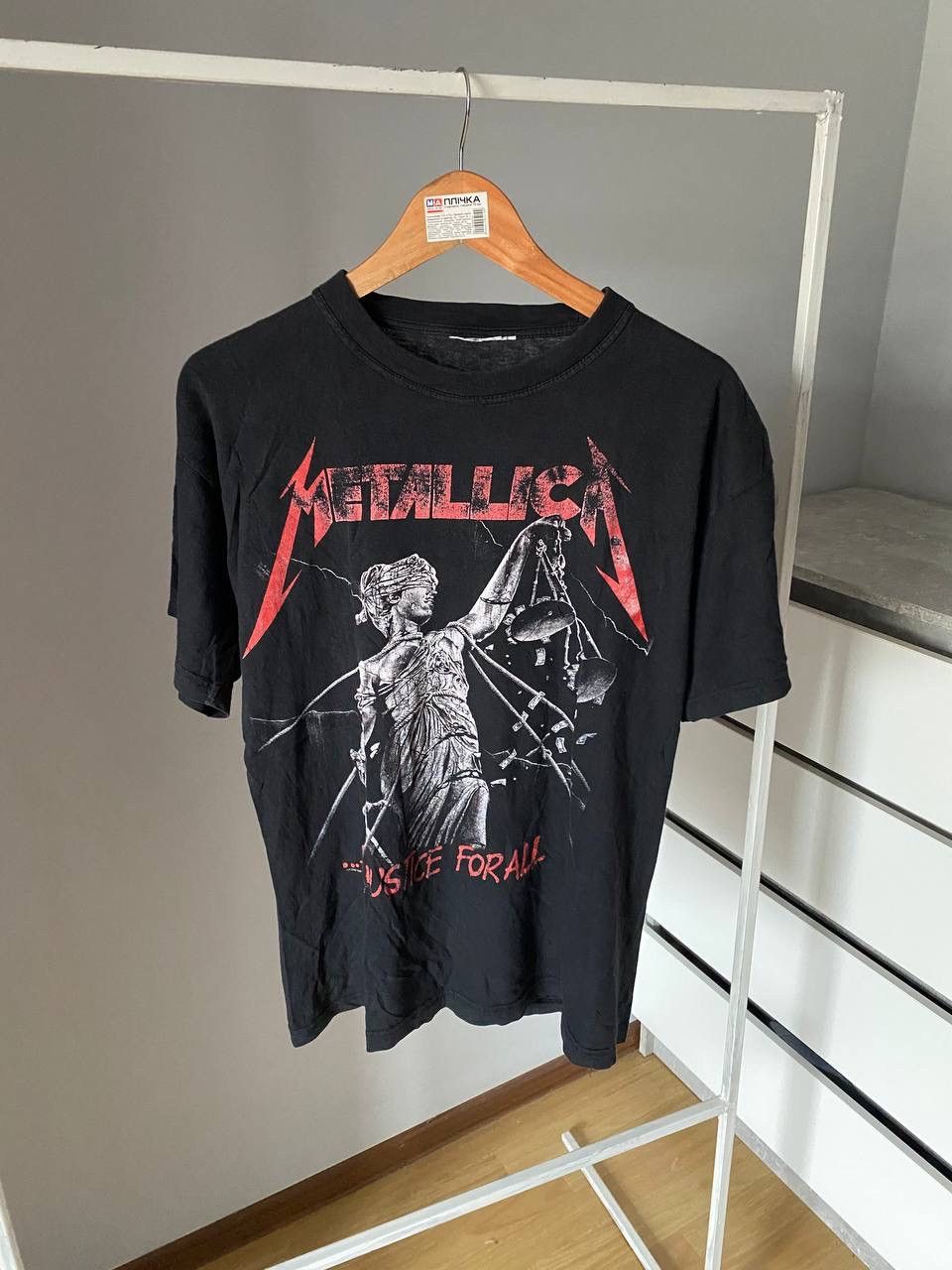 Vintage Metallica and justice for all overprint 90s tee