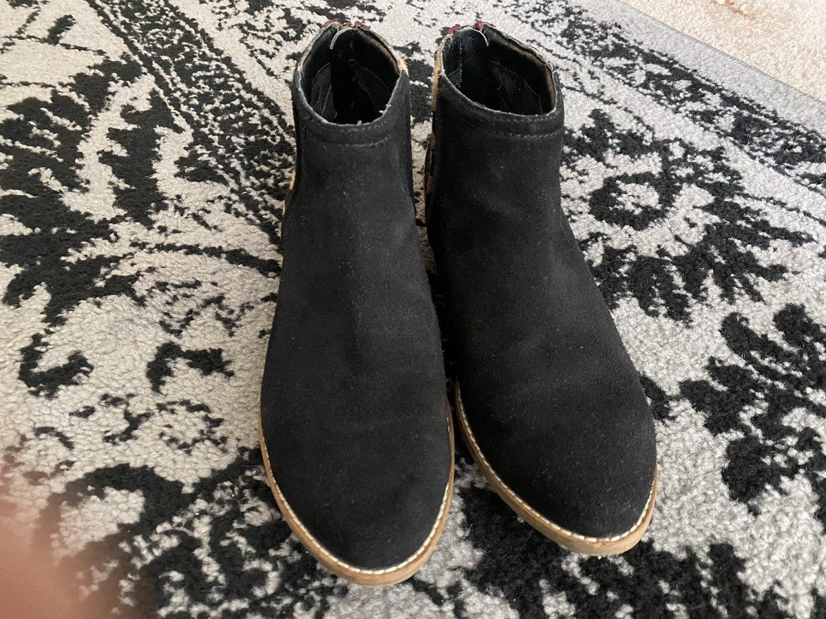 Dolce Vita DV Dolce Vita Black Tiger Stripe Suede Ankle Booties, Sz 6.5 Size US 6.5 / IT 36.5 - 2 Thumbnail