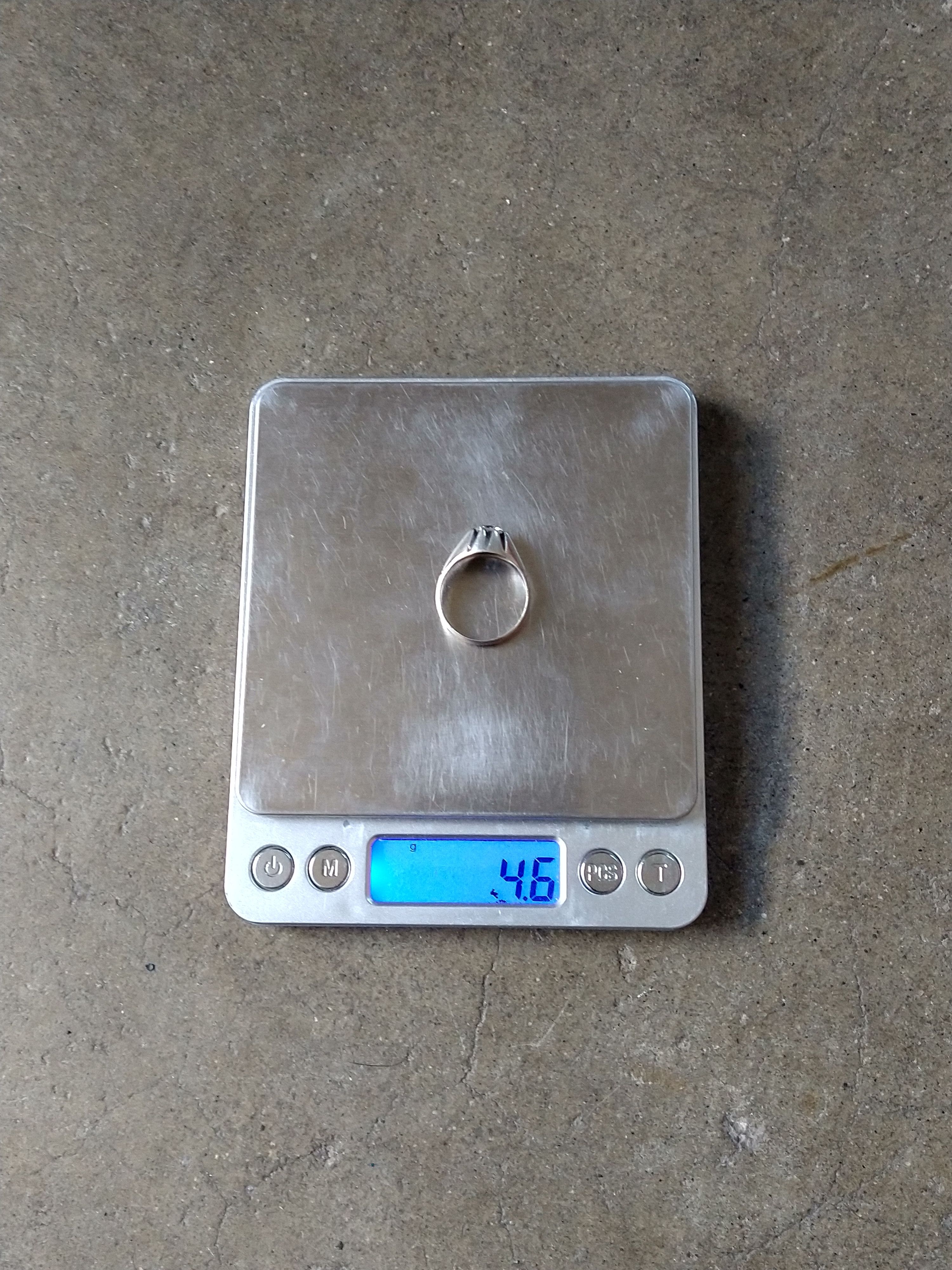Vintage Sterling Silver Ring Size 9 CZ Art Deco Modern