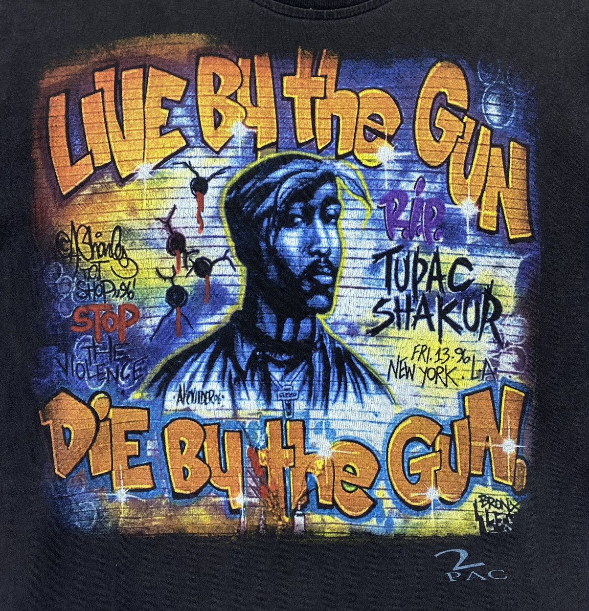 Band Tees Vintage Tupac Shakur 2pac in Memorial Rap Tees T Shirts Size US M / EU 48-50 / 2 - 7 Thumbnail
