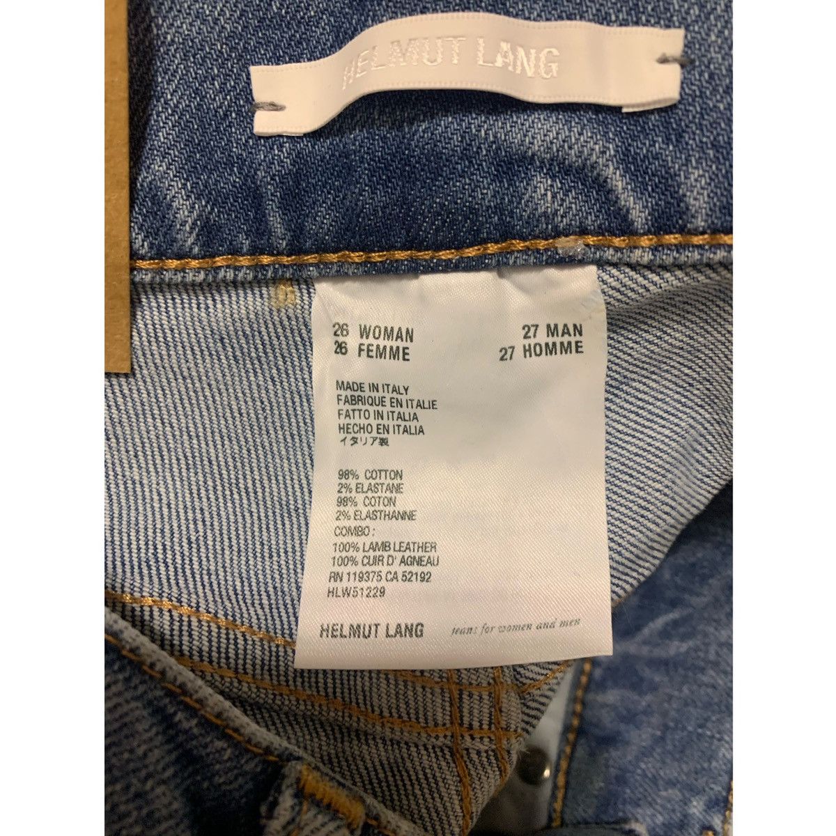 Helmut Lang HELMUT LANG LEATHER STRAP JEANS Size 26" / US 2 / IT 38 - 20 Thumbnail