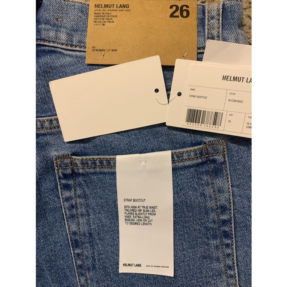 Helmut Lang HELMUT LANG LEATHER STRAP JEANS Size 26" / US 2 / IT 38 - 19 Thumbnail