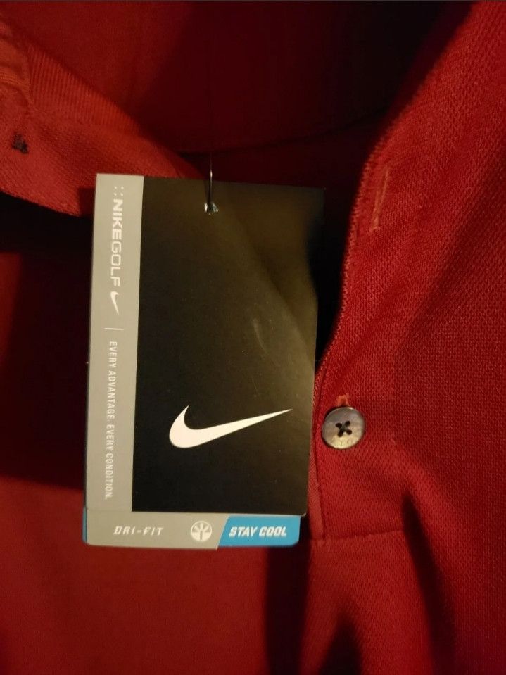 Nike NWT Nike Golf Polo Shirt LG Burgandy Dri Fit Size US XL / EU 56 / 4 - 7 Thumbnail