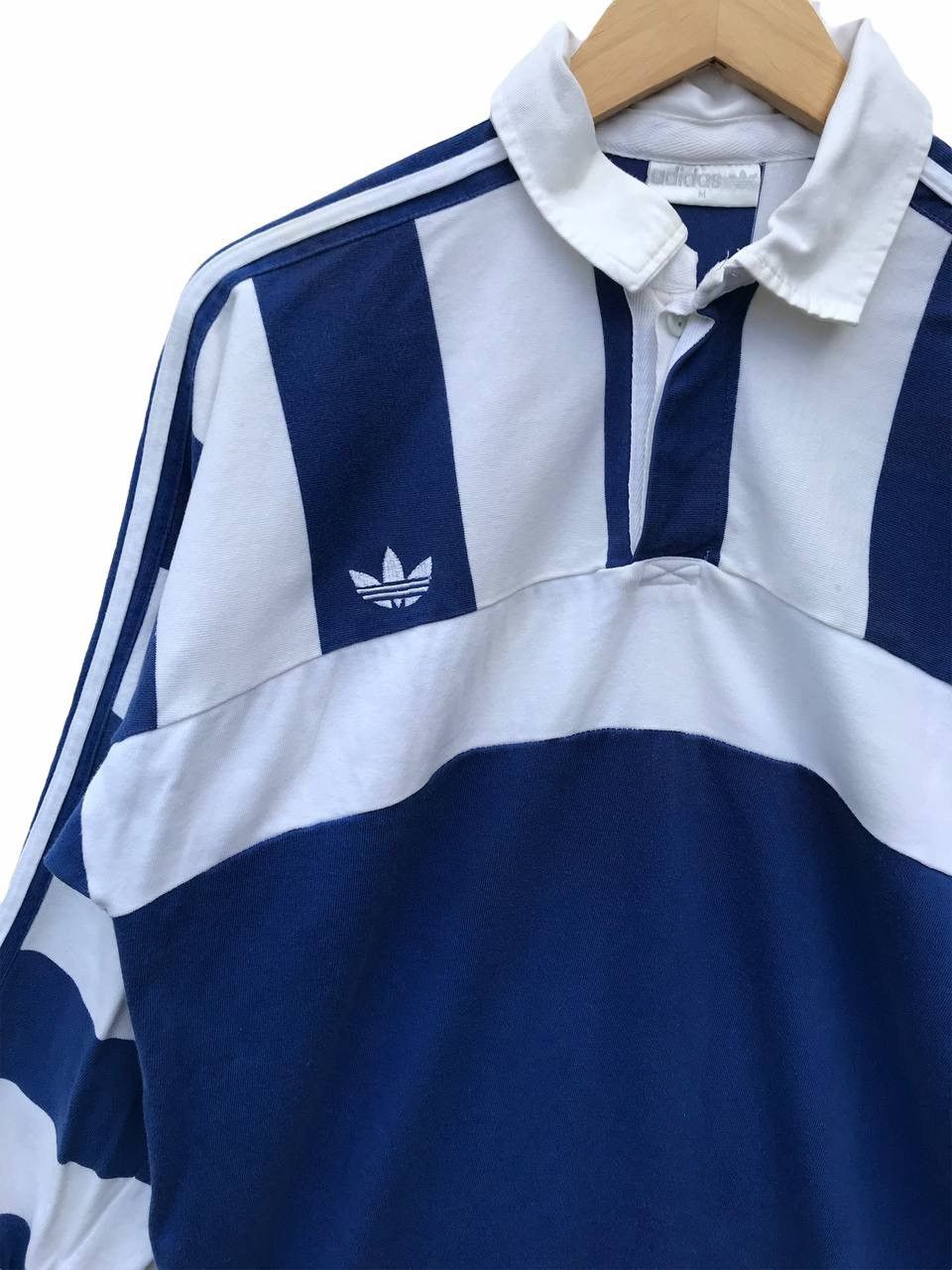Vintage Vintage 90s Adidas Colourblock Longsleeve Shirt Size US M / EU 48-50 / 2 - 3 Thumbnail