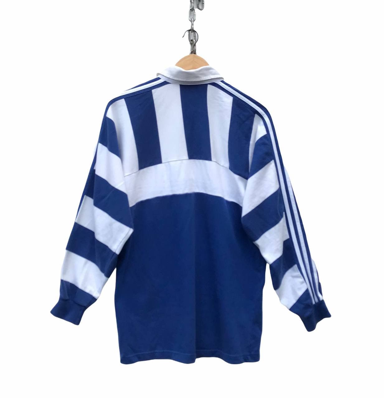 Vintage Vintage 90s Adidas Colourblock Longsleeve Shirt Size US M / EU 48-50 / 2 - 4 Thumbnail
