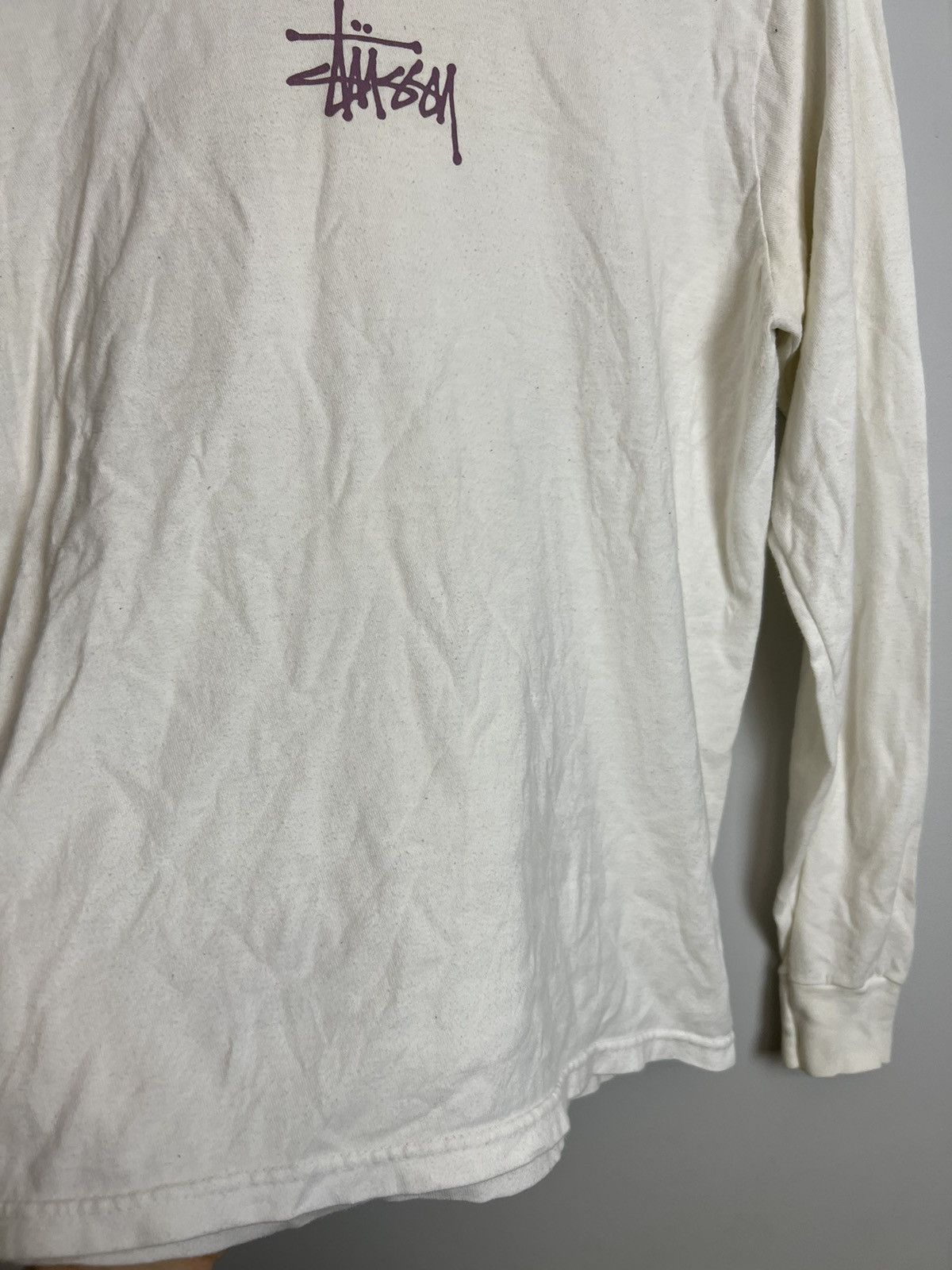 Stussy Rare Y2M Stussy Mini Logo Streetwear Longsleeve Hype White Size US XS / EU 42 / 0 - 5 Thumbnail