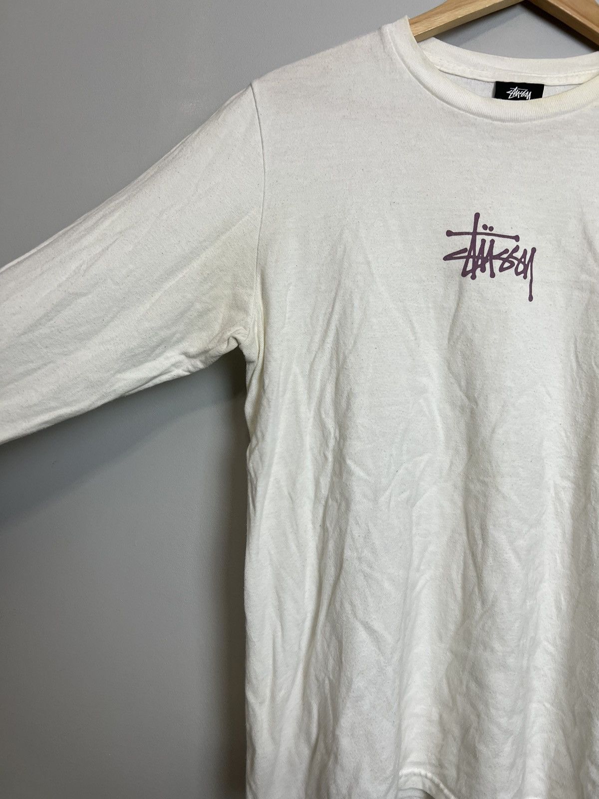 Stussy Rare Y2M Stussy Mini Logo Streetwear Longsleeve Hype White Size US XS / EU 42 / 0 - 3 Thumbnail