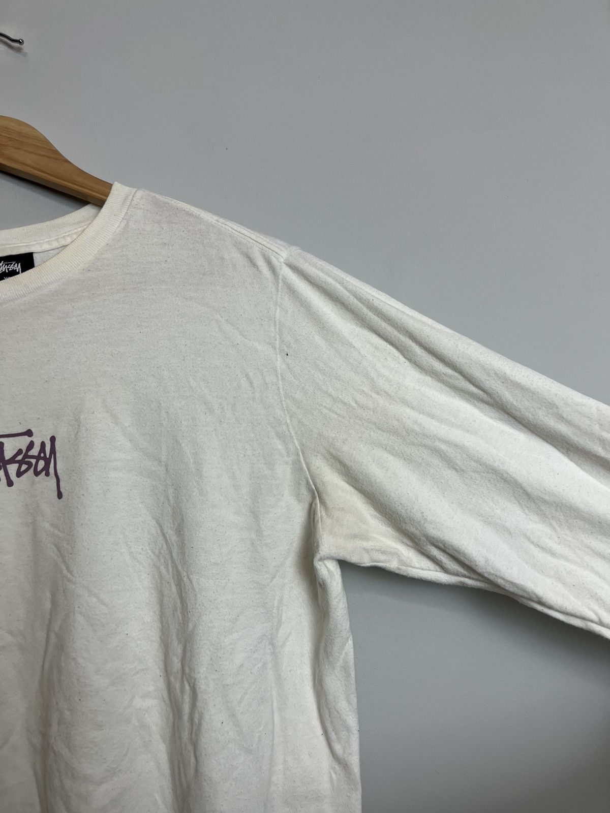 Stussy Rare Y2M Stussy Mini Logo Streetwear Longsleeve Hype White Size US XS / EU 42 / 0 - 4 Thumbnail