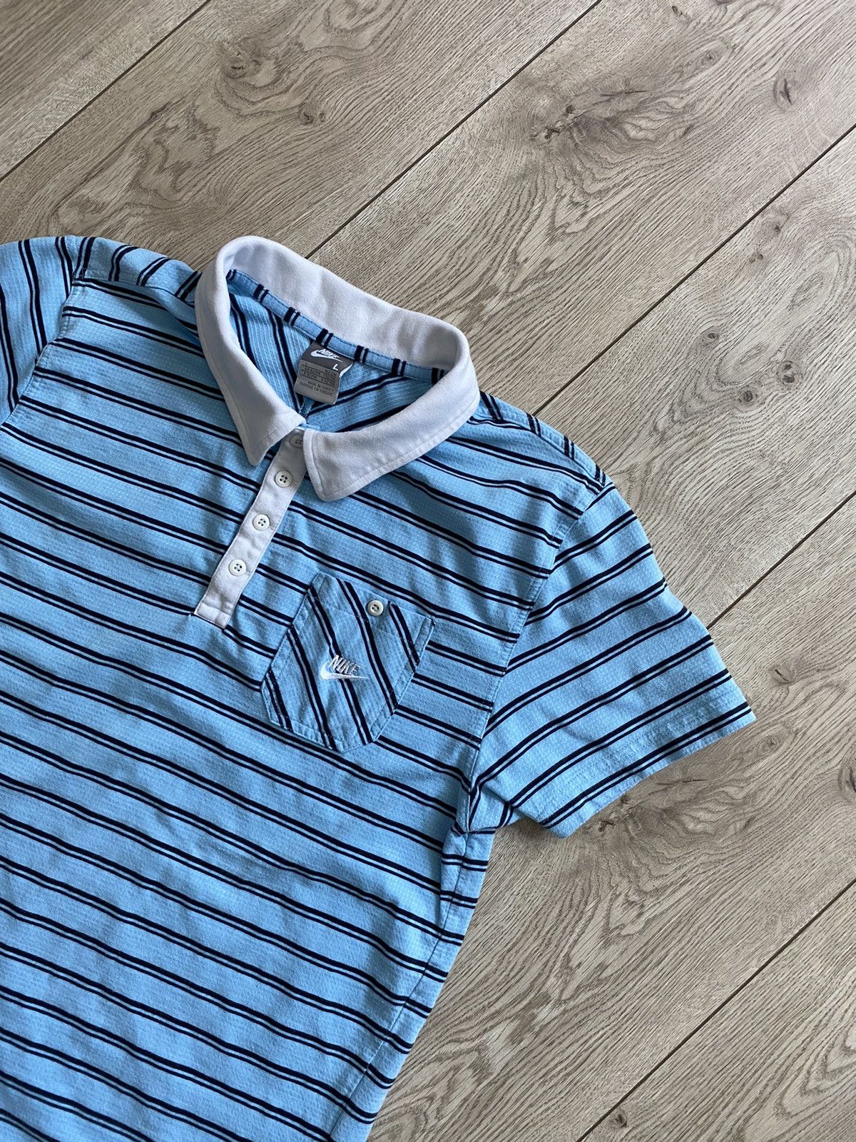 Nike × Vintage Vintage Nike Polo Swoosh Y2K Style 2000’a Size US L / EU 52-54 / 3 - 2 Thumbnail