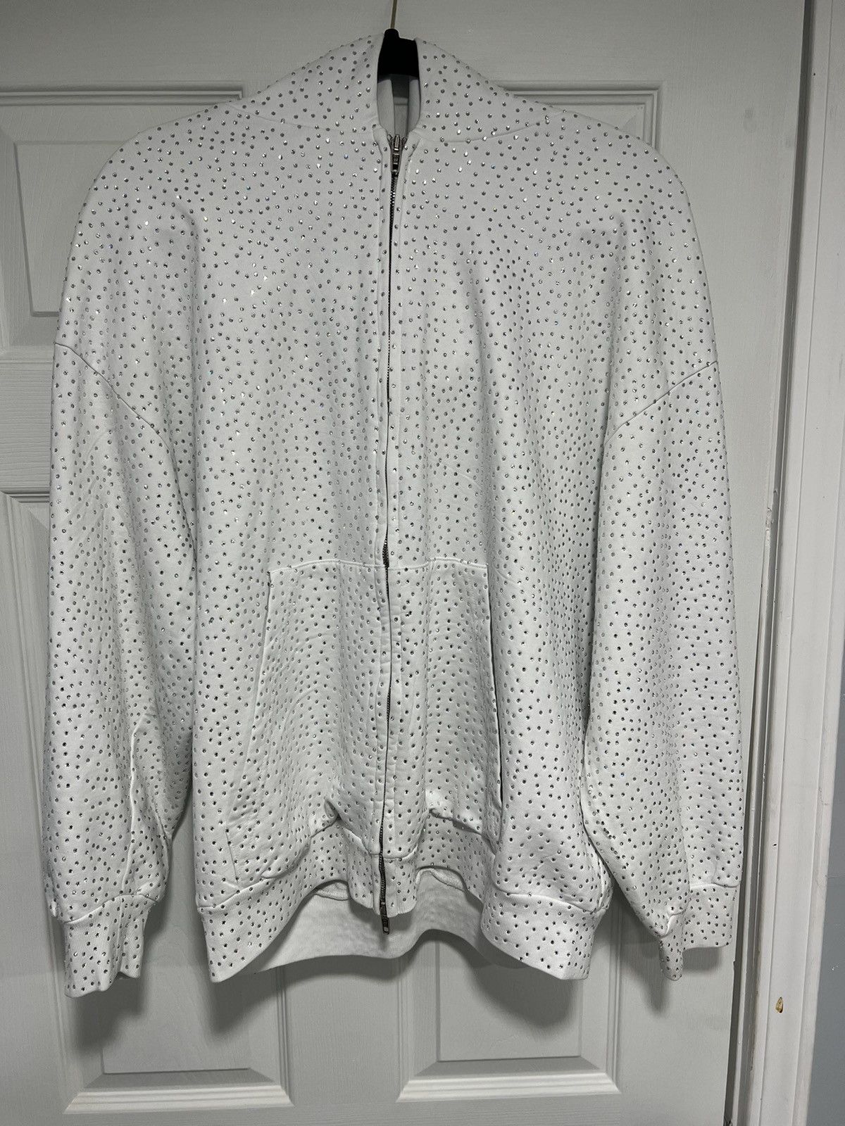 Balenciaga Balenciaga Crystal Embellished Hoodie SS23 Size US S / EU 44-46 / 1 - 2 Thumbnail