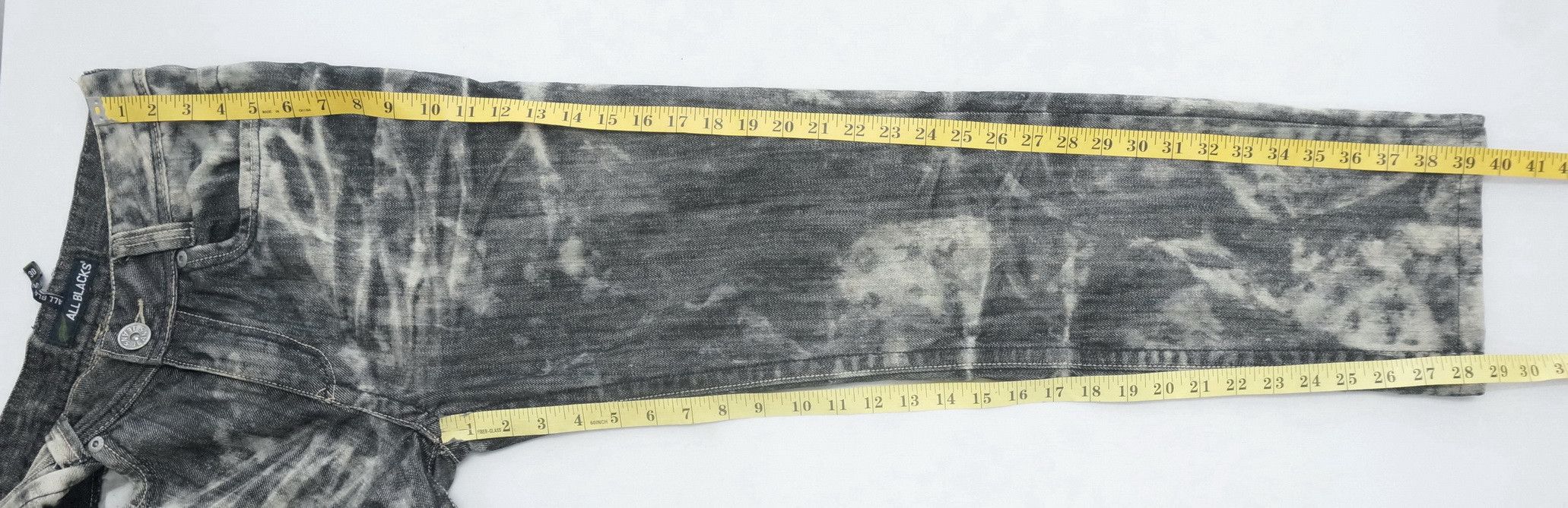 All Blacks Rare Japanese Brand ALL BLACKS Distressed Acid Wash Denim Size US 30 / EU 46 - 12 Thumbnail