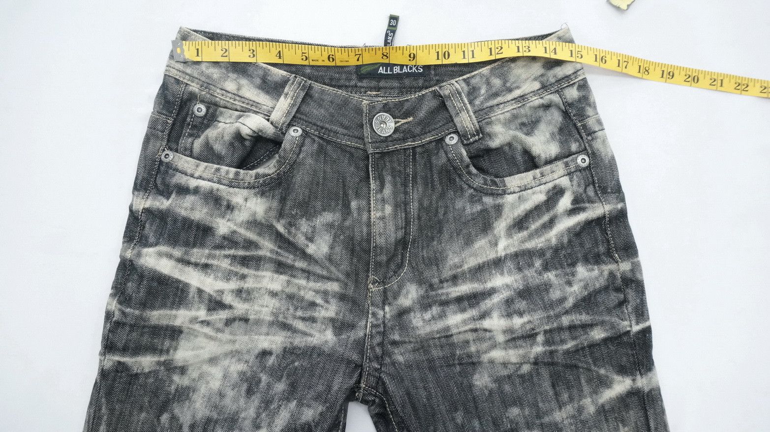 All Blacks Rare Japanese Brand ALL BLACKS Distressed Acid Wash Denim Size US 30 / EU 46 - 11 Thumbnail