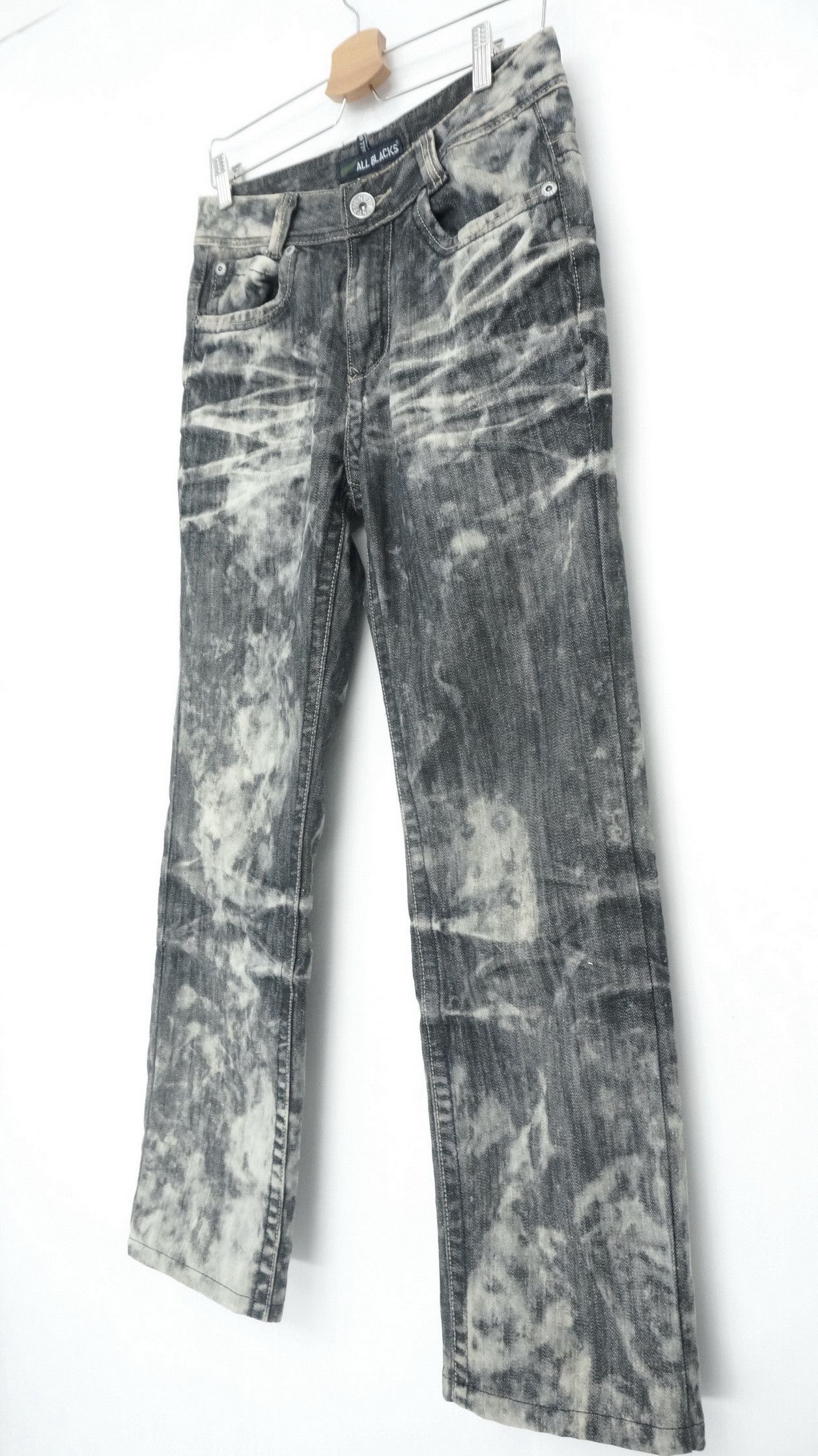 All Blacks Rare Japanese Brand ALL BLACKS Distressed Acid Wash Denim Size US 30 / EU 46 - 3 Thumbnail