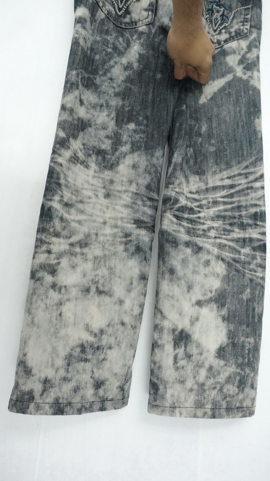 All Blacks Rare Japanese Brand ALL BLACKS Distressed Acid Wash Denim Size US 30 / EU 46 - 9 Thumbnail