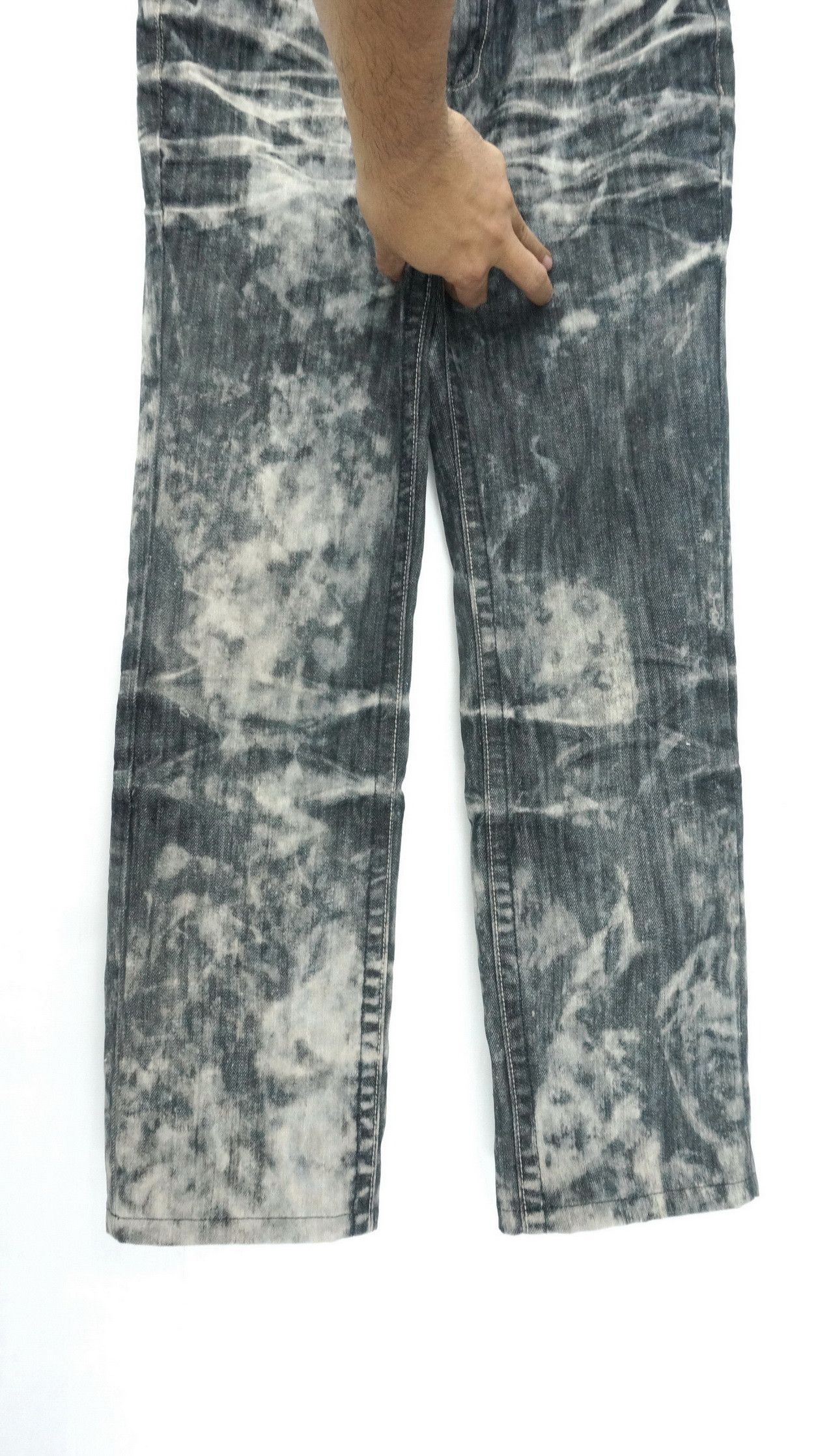 All Blacks Rare Japanese Brand ALL BLACKS Distressed Acid Wash Denim Size US 30 / EU 46 - 7 Thumbnail