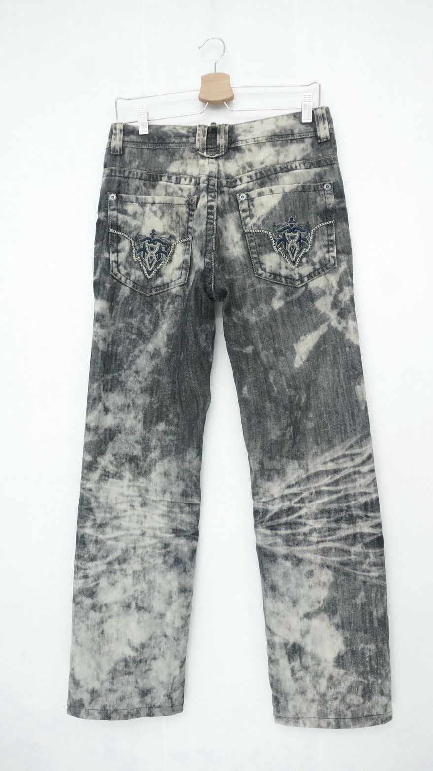 All Blacks Rare Japanese Brand ALL BLACKS Distressed Acid Wash Denim Size US 30 / EU 46 - 1 Thumbnail