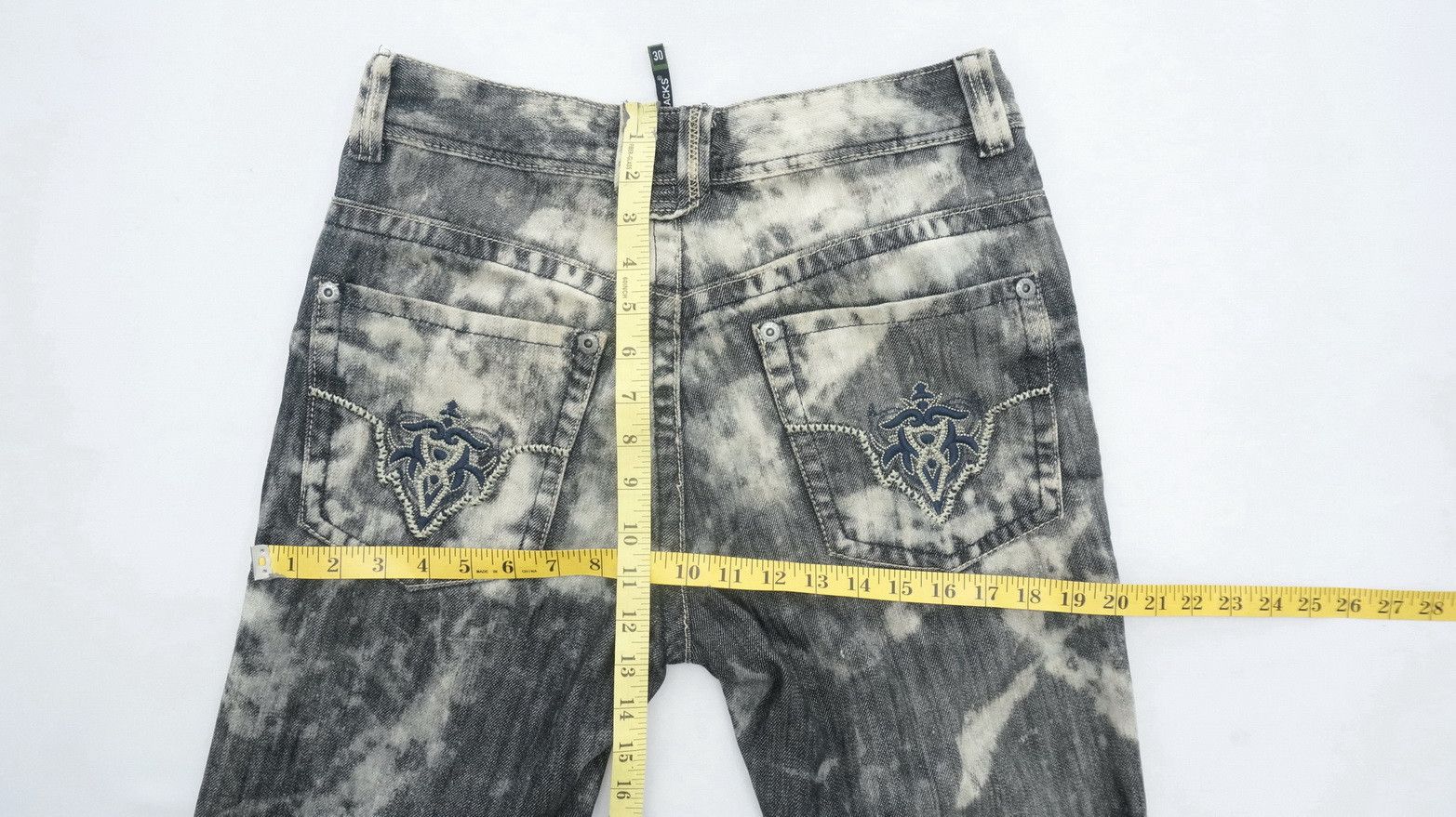 All Blacks Rare Japanese Brand ALL BLACKS Distressed Acid Wash Denim Size US 30 / EU 46 - 14 Thumbnail