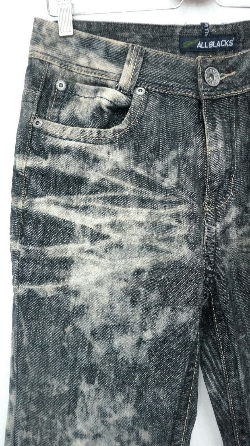All Blacks Rare Japanese Brand ALL BLACKS Distressed Acid Wash Denim Size US 30 / EU 46 - 5 Thumbnail
