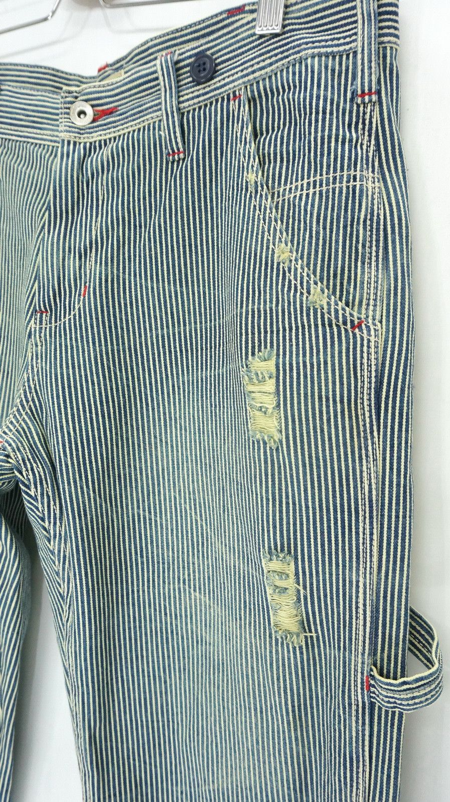 Japanese Brand BROWNY Japan Hickory Greenish Tint Denim Size US 33 - 7 Thumbnail