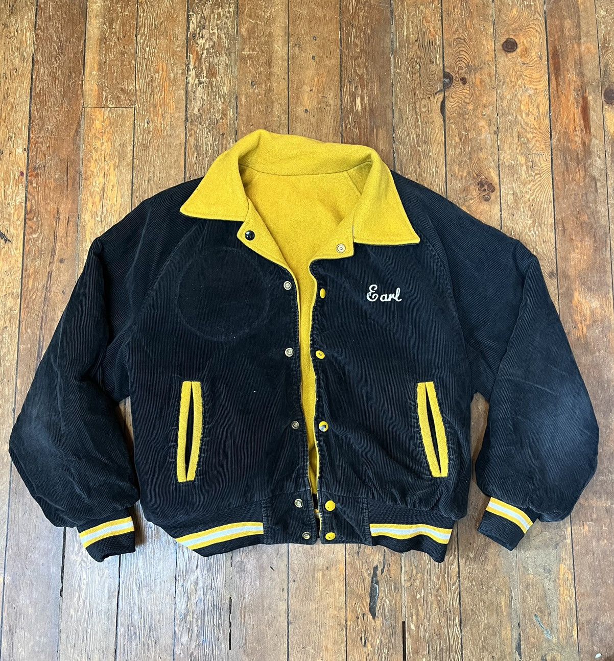 Vintage 70’s wool corduroy varsity/bomber jacket rare