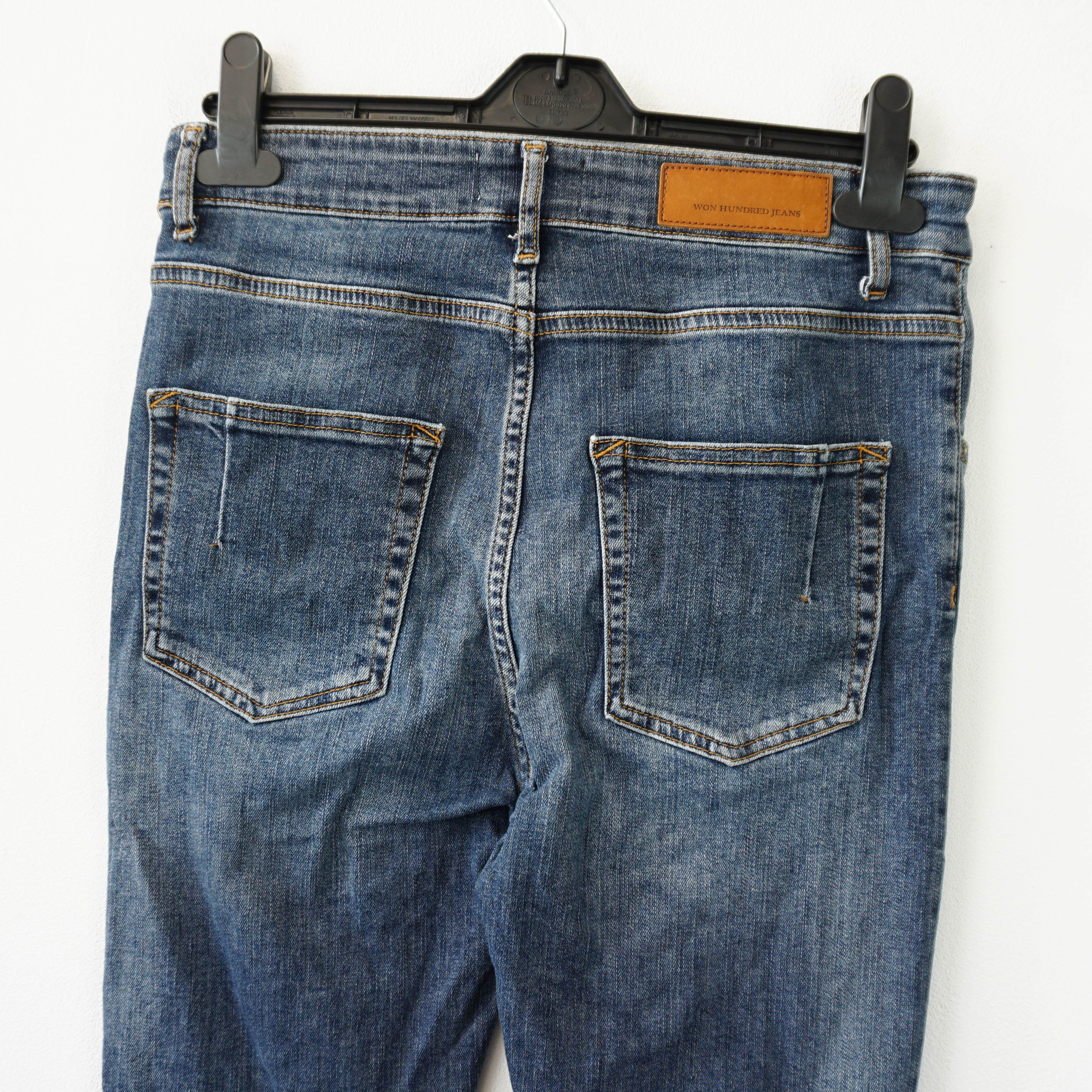 Won Hundred Essential Blue Skinny Jeans Size 29" - 3 Thumbnail