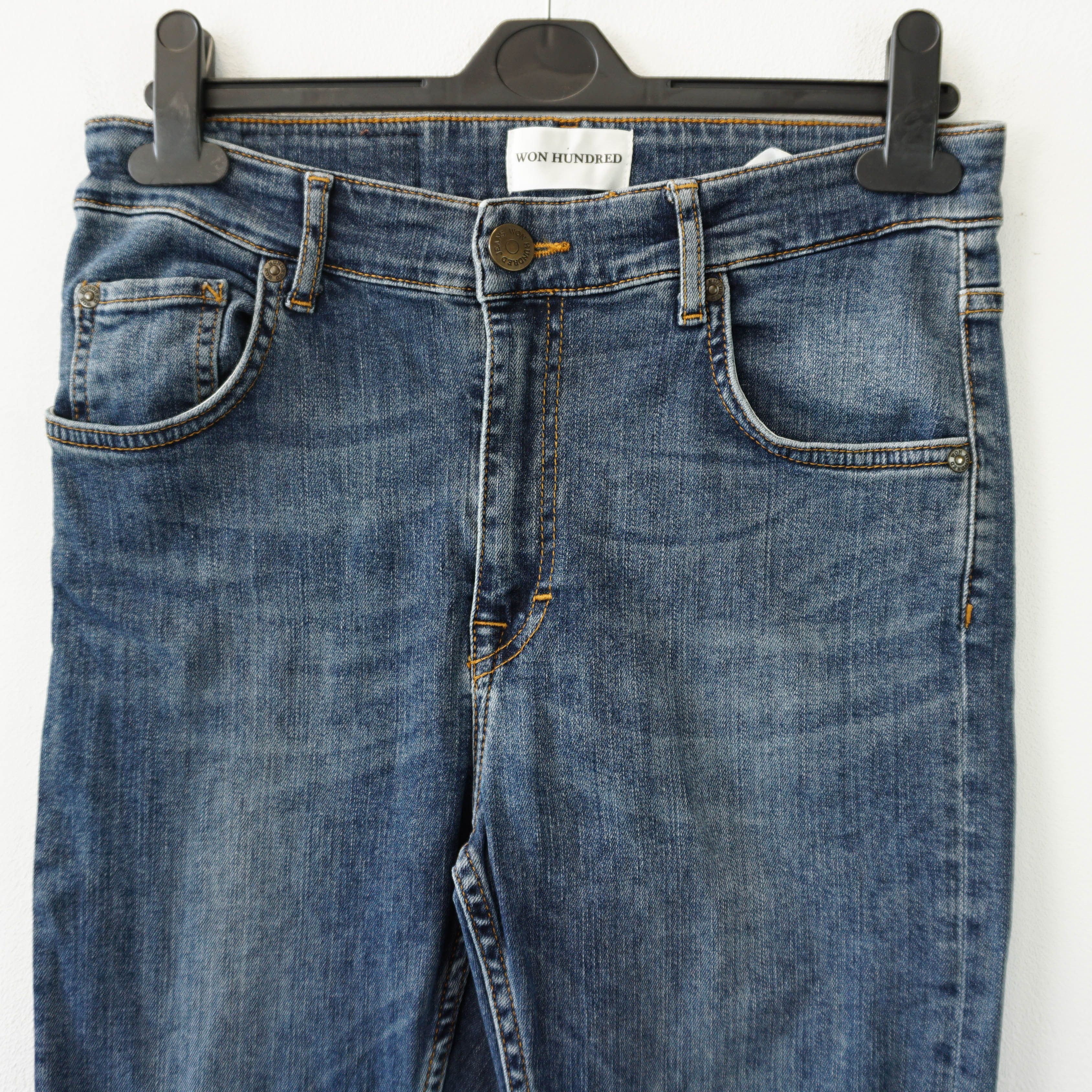 Won Hundred Essential Blue Skinny Jeans Size 29" - 2 Thumbnail
